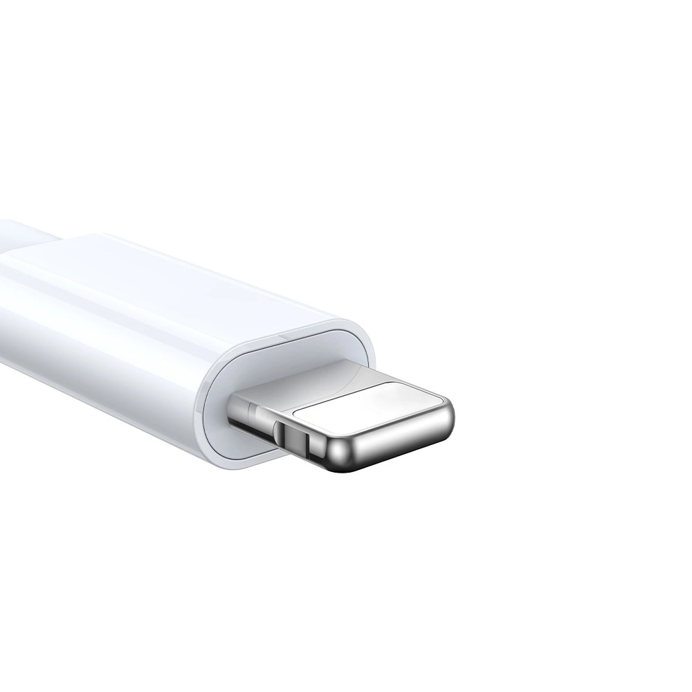 Cable 3-in-1 USB-A -> 2x Lightning + Cargador magnético, blanco (S-IW007)