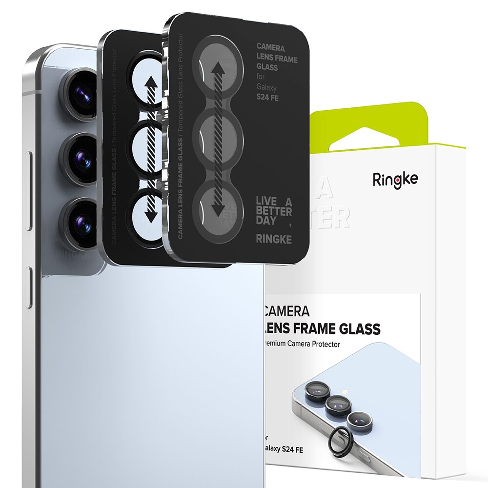 Camera Lens Frame Glass (2 piezas) Samsung Galaxy S24 FE Black