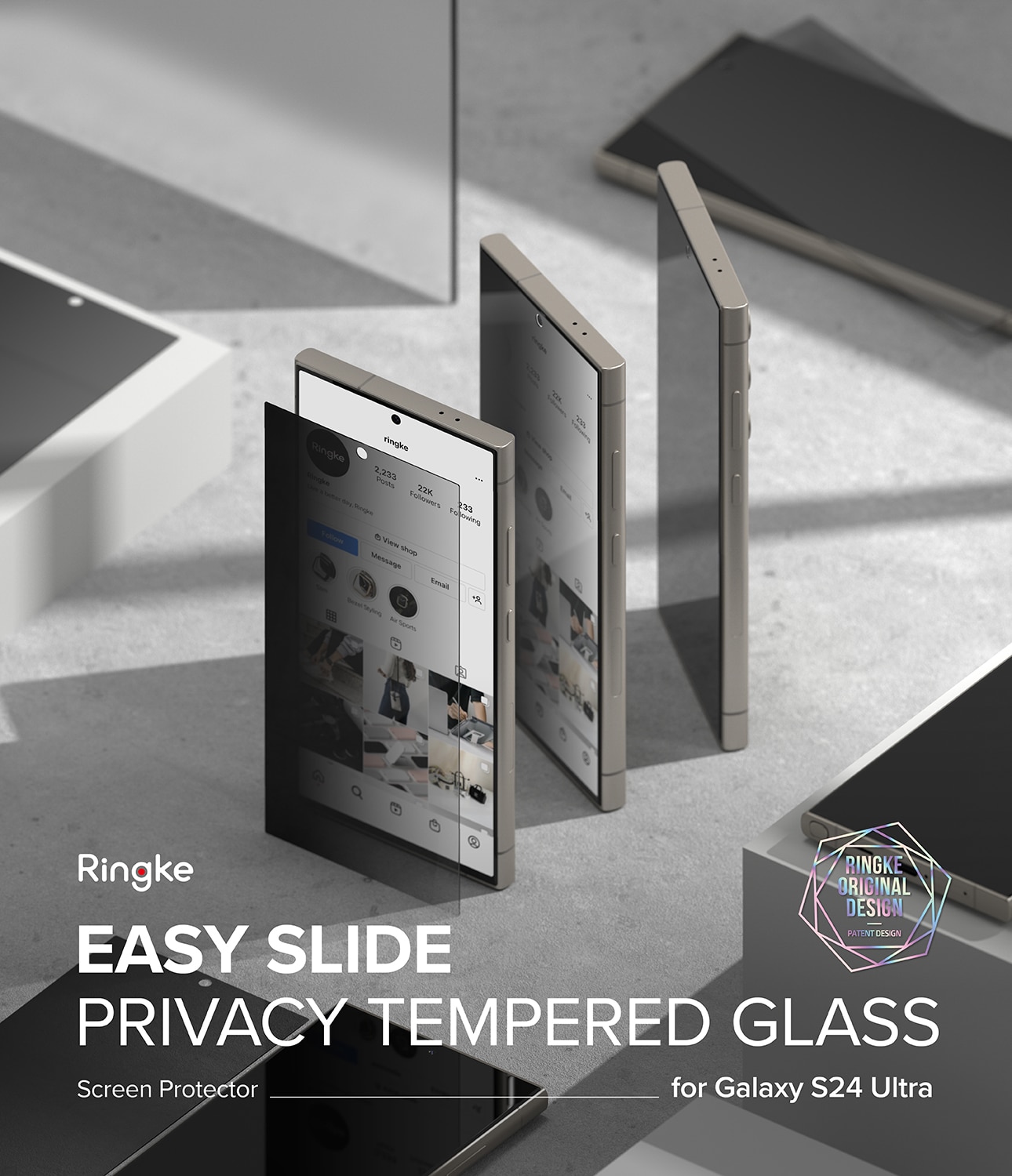 Easy Slide Privacy Glass (2 piezas) Samsung Galaxy S24 Ultra