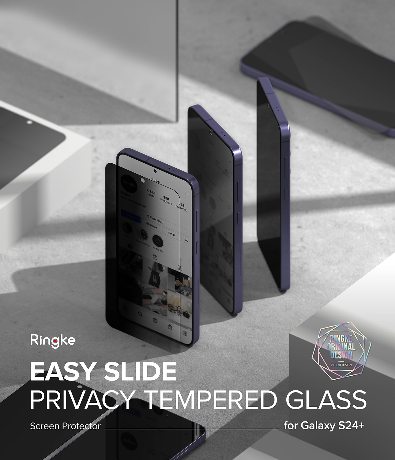 Easy Slide Privacy Glass (2 piezas) Samsung Galaxy S24 Plus