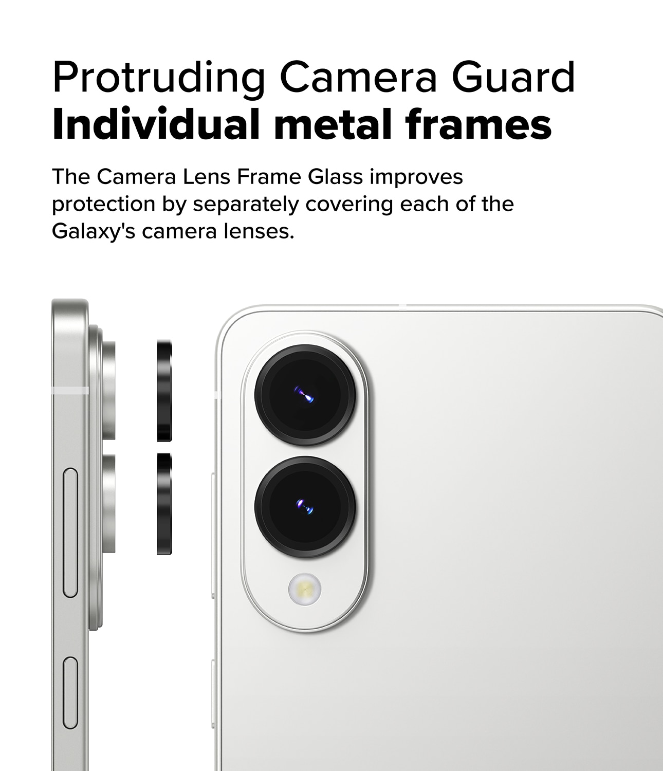 Camera Lens Frame Glass (2 piezas) Samsung Galaxy S25 Edge Black