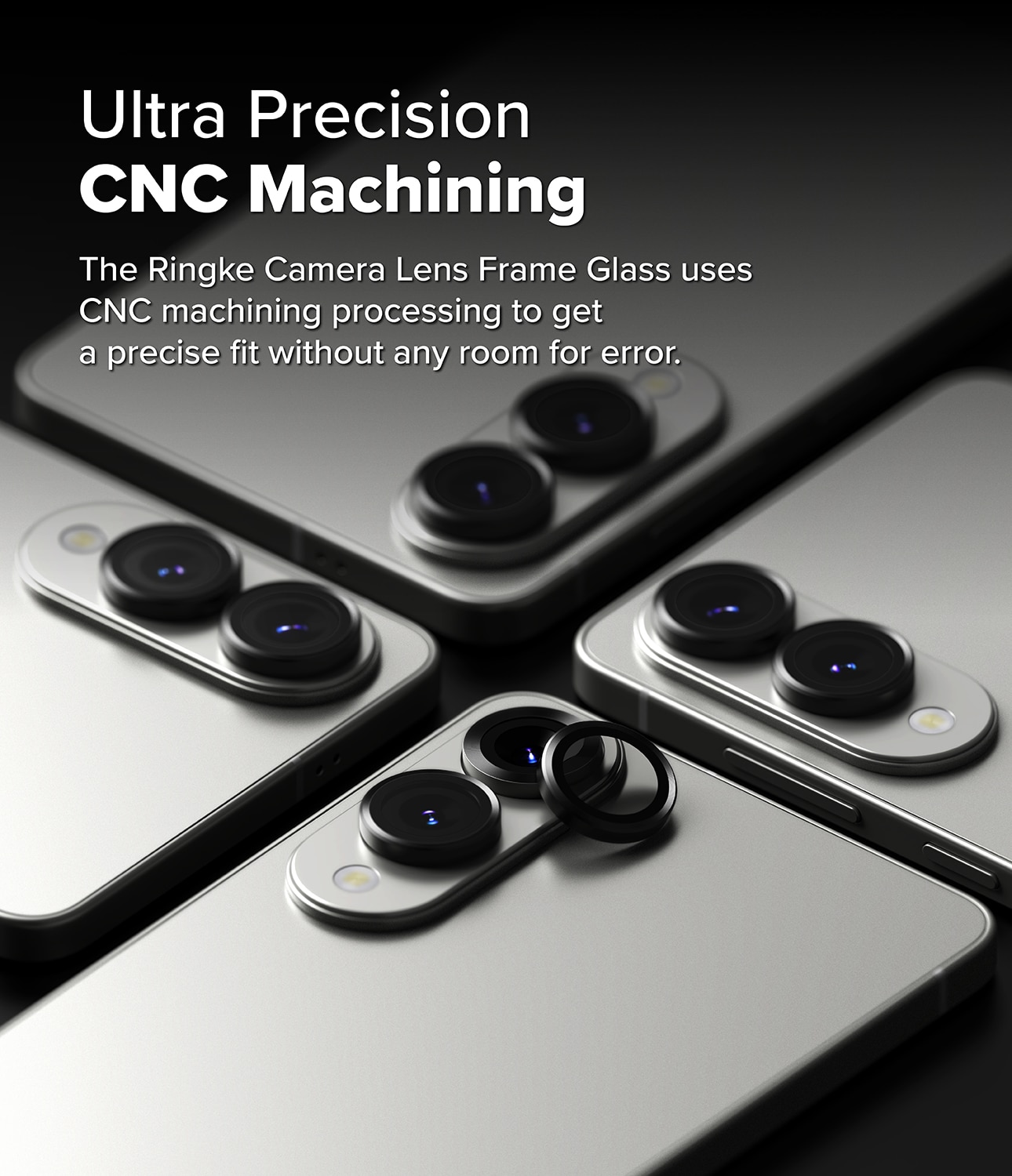 Camera Lens Frame Glass (2 piezas) Samsung Galaxy S25 Edge Black