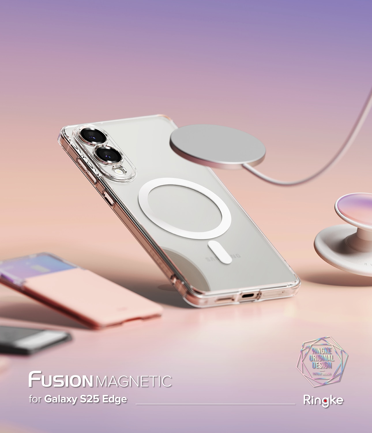 Funda Fusion Magnetic Samsung Galaxy S25 Edge Transparente