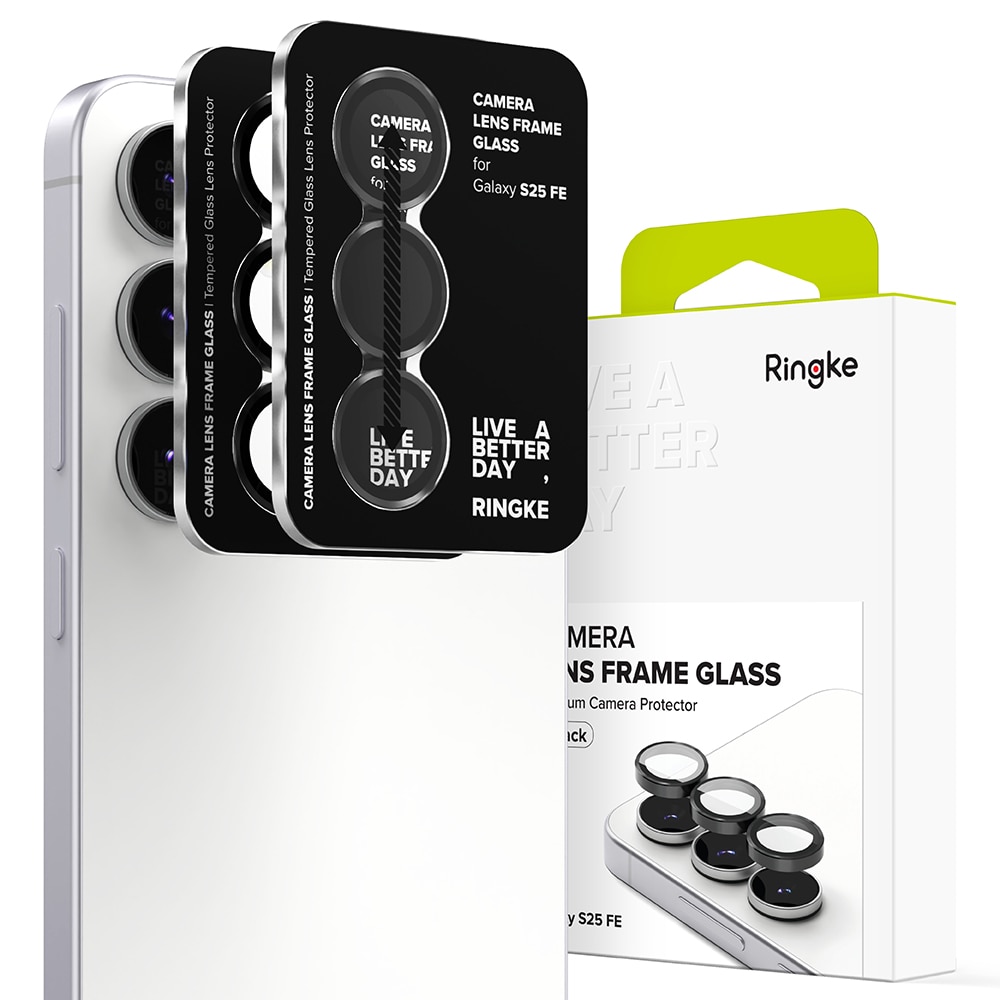 Camera Lens Frame Glass (2 piezas) Samsung Galaxy S25 FE Black