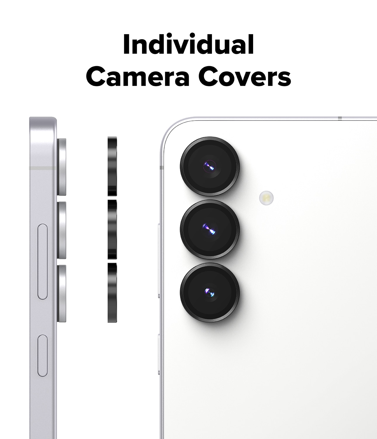 Camera Lens Frame Glass (2 piezas) Samsung Galaxy S25 FE Black
