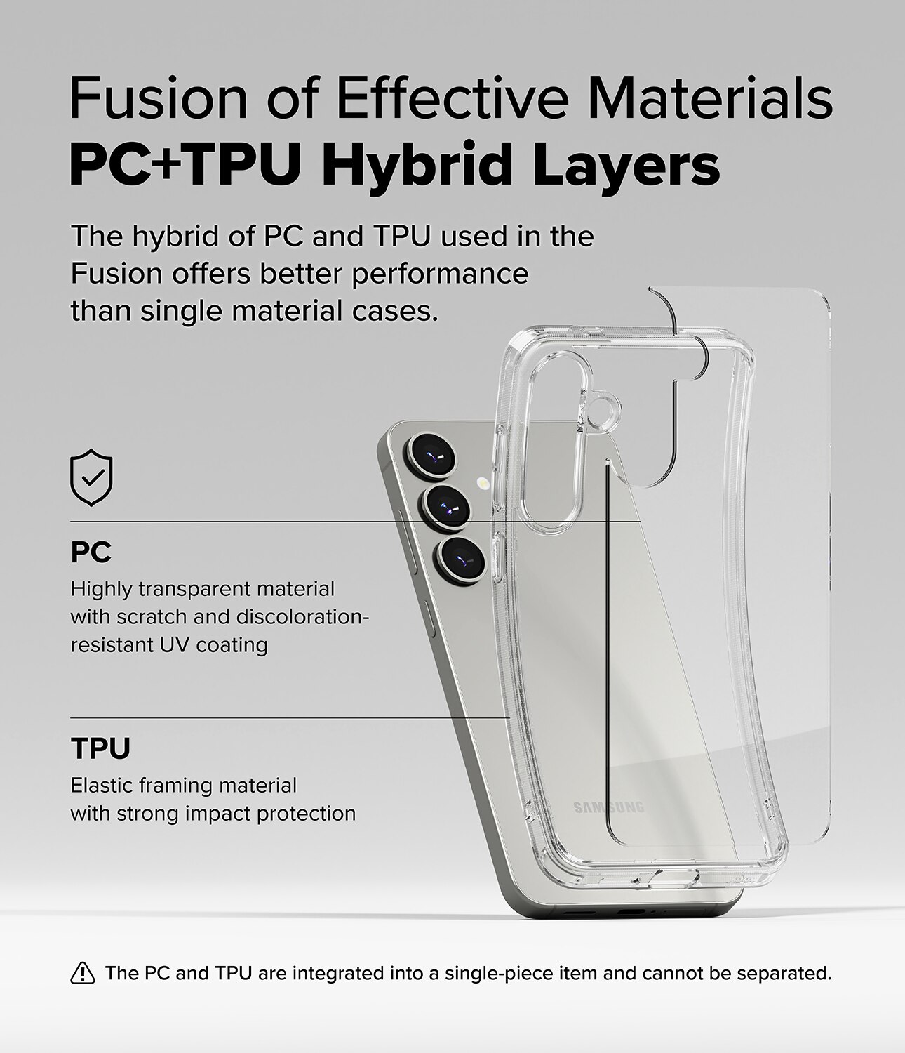 Funda Fusion Samsung Galaxy S25 Plus Clear