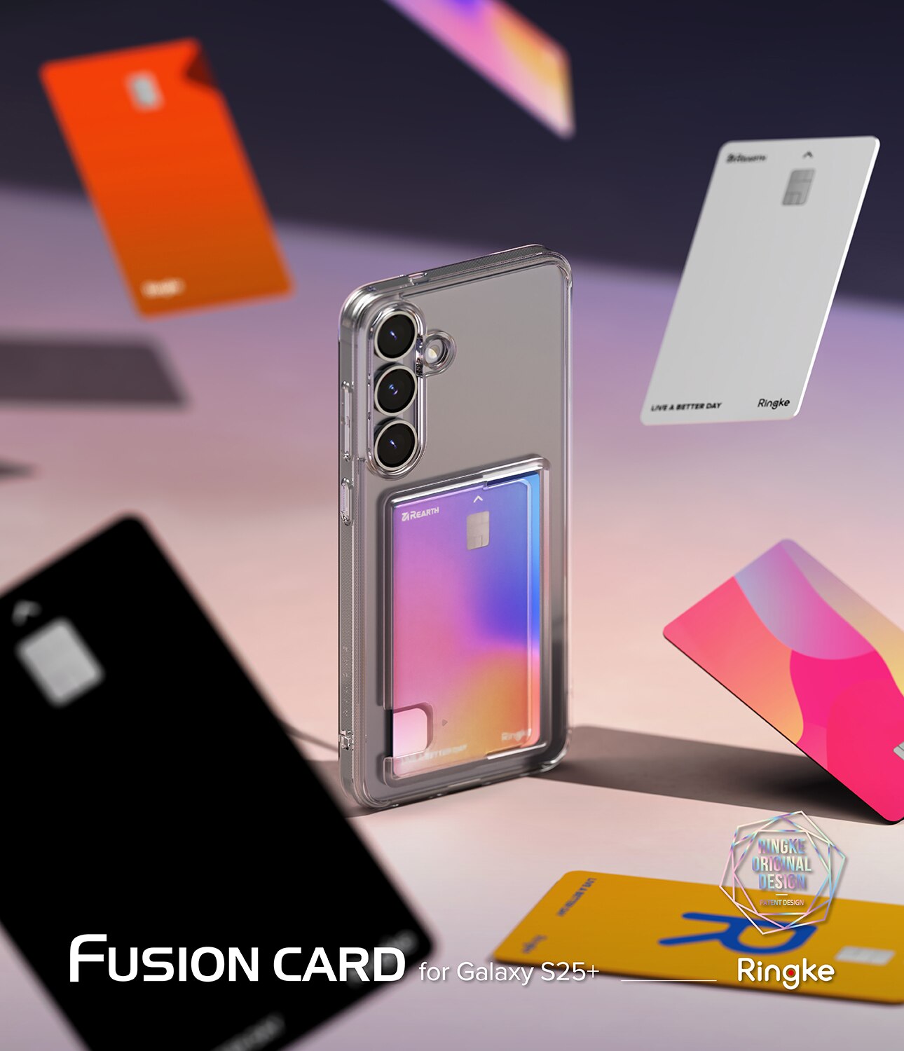 Funda Fusion Card Samsung Galaxy S25 Plus transparente