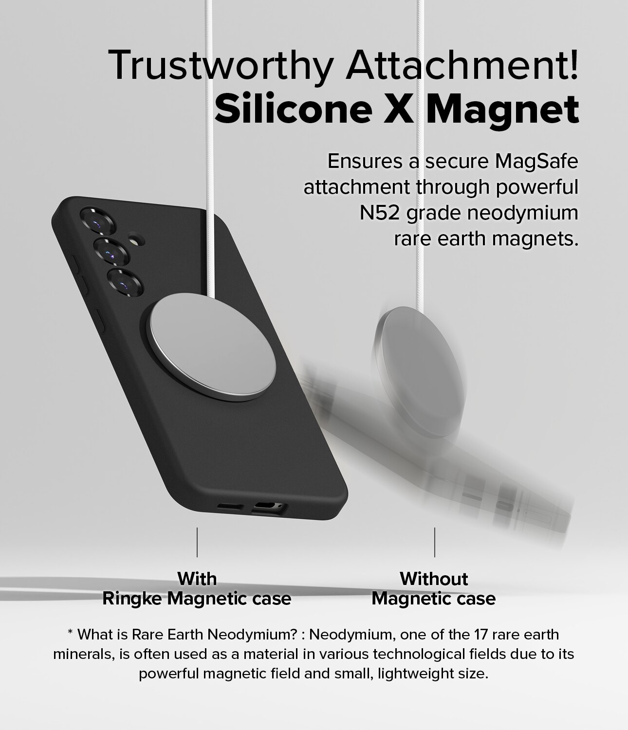 Silicone Magnetic Funda Samsung Galaxy S25 Plus Black