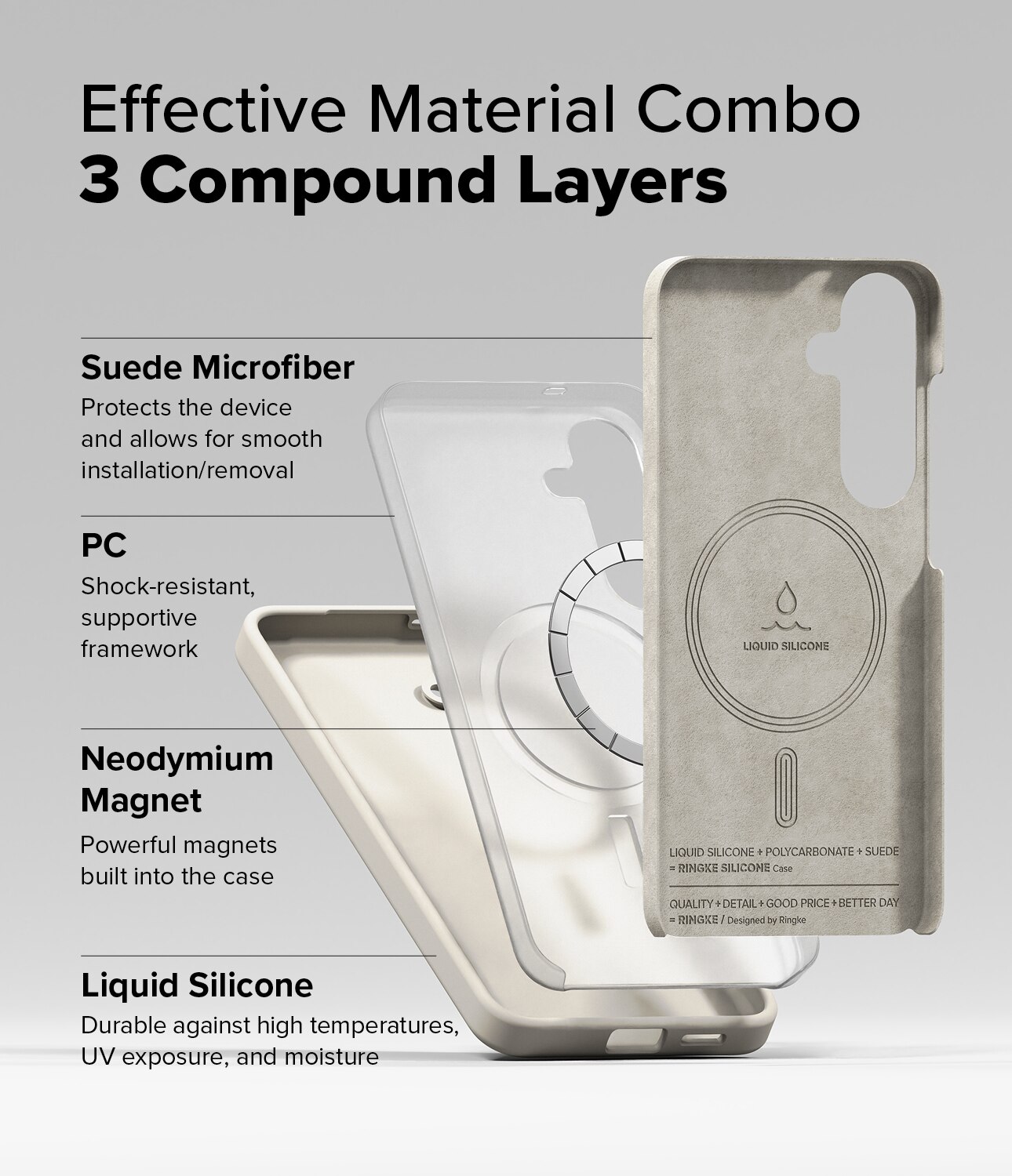 Silicone Magnetic Funda Samsung Galaxy S25 Plus Stone