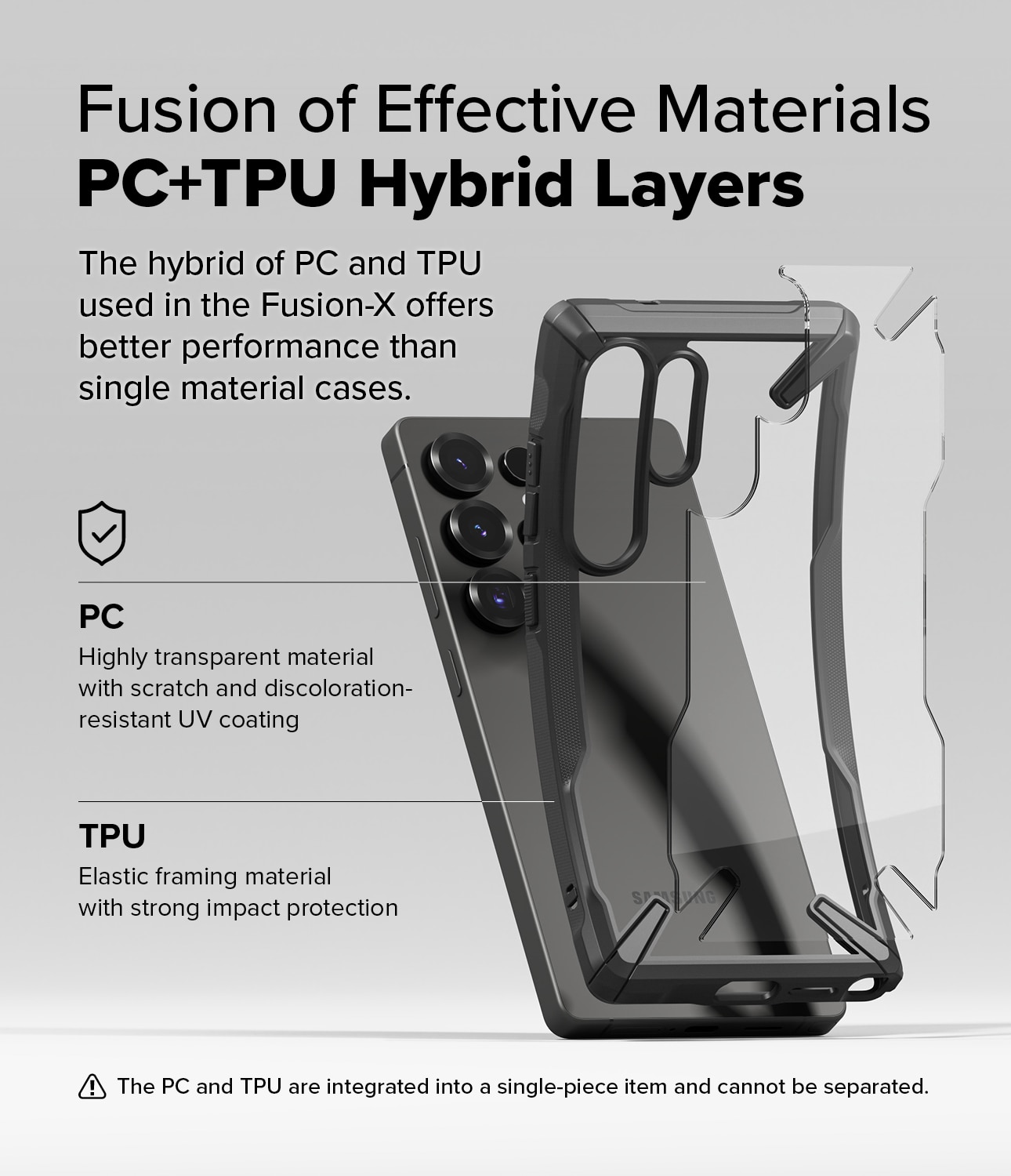 Funda Fusion X Samsung Galaxy S25 Ultra Negro