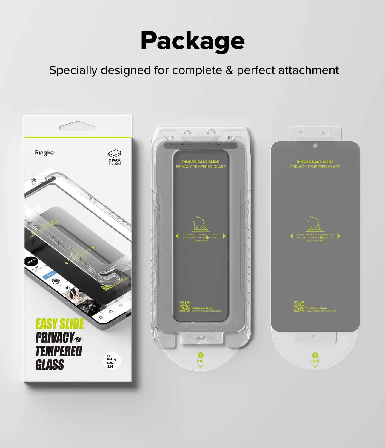 Easy Slide Privacy Glass (2 piezas) Samsung Galaxy S25