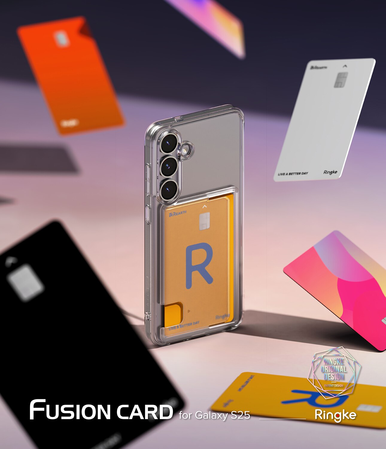 Funda Fusion Card Samsung Galaxy S25 transparente