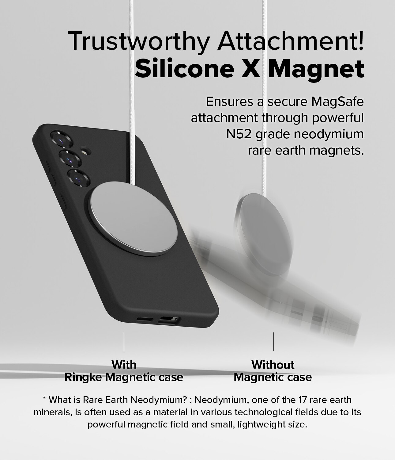 Silicone Magnetic Funda Samsung Galaxy S25 Black