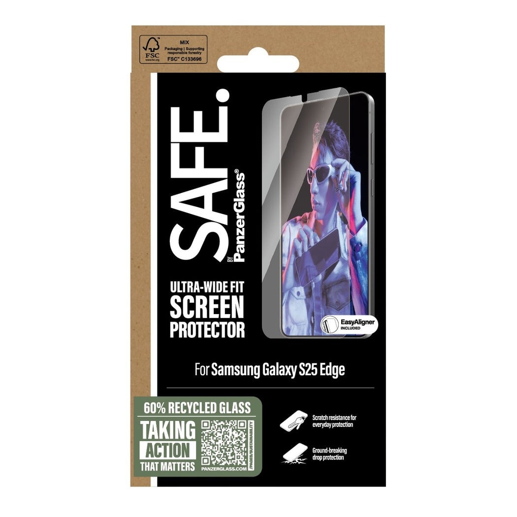 Samsung Galaxy S25 Edge Screen Protector Ultra Wide Fit (with EasyAligner)