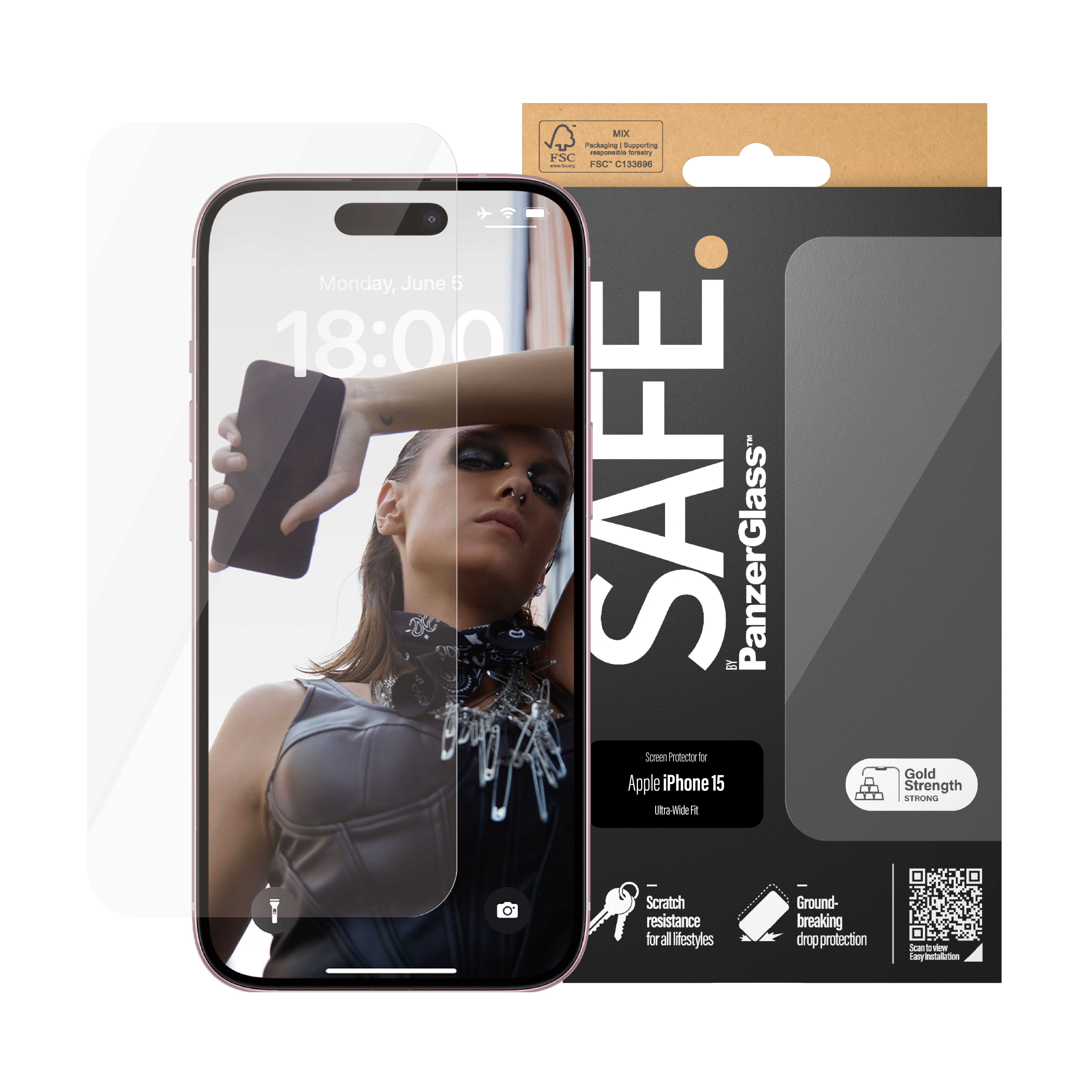 iPhone 15 Screen Protector Ultra Wide Fit