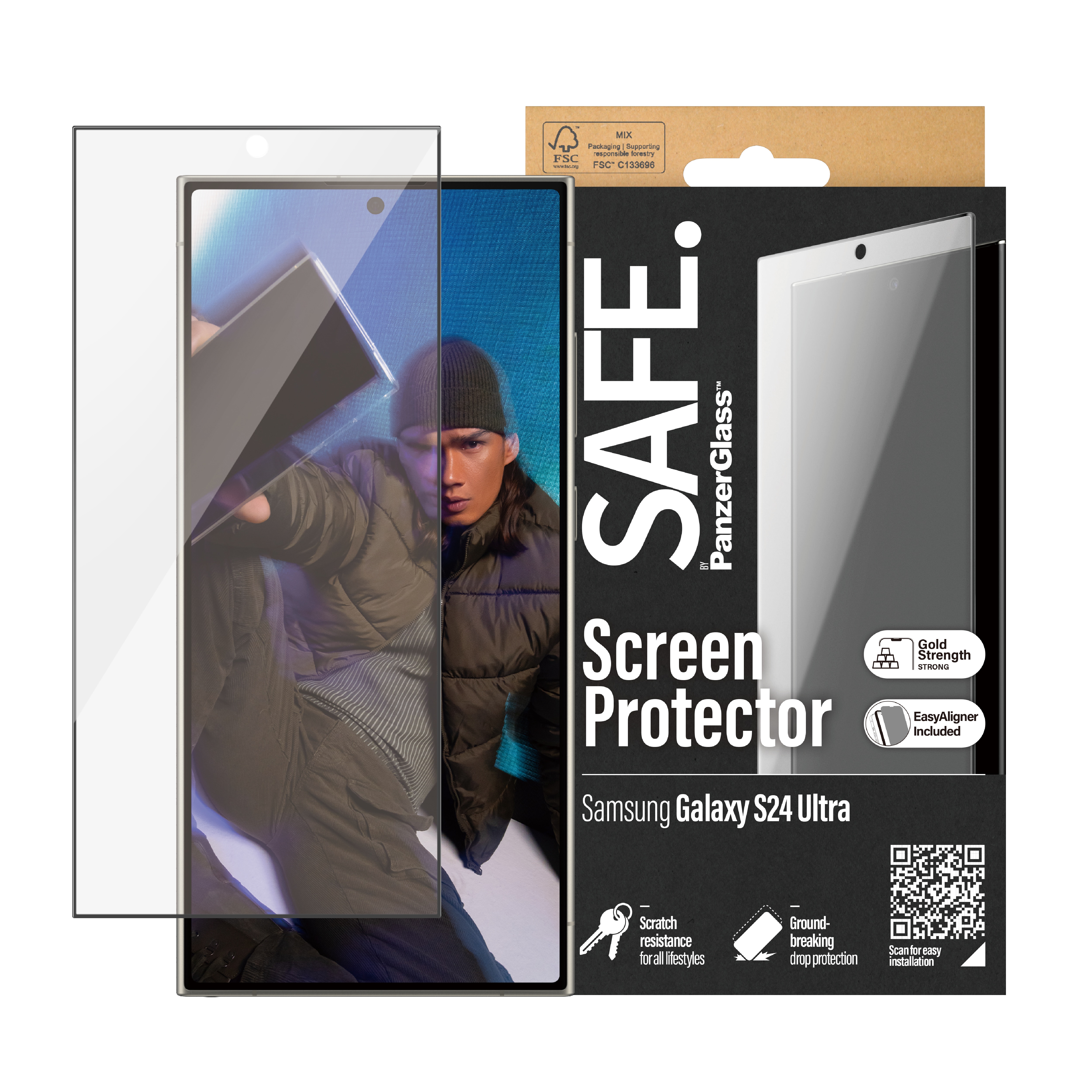 Samsung Galaxy S24 Ultra Screen Protector Ultra Wide Fit (with EasyAligner)
