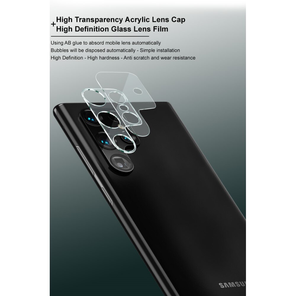 Cubre objetivo de cristal templado de 0,2mm Samsung Galaxy S22 Ultra Transparente