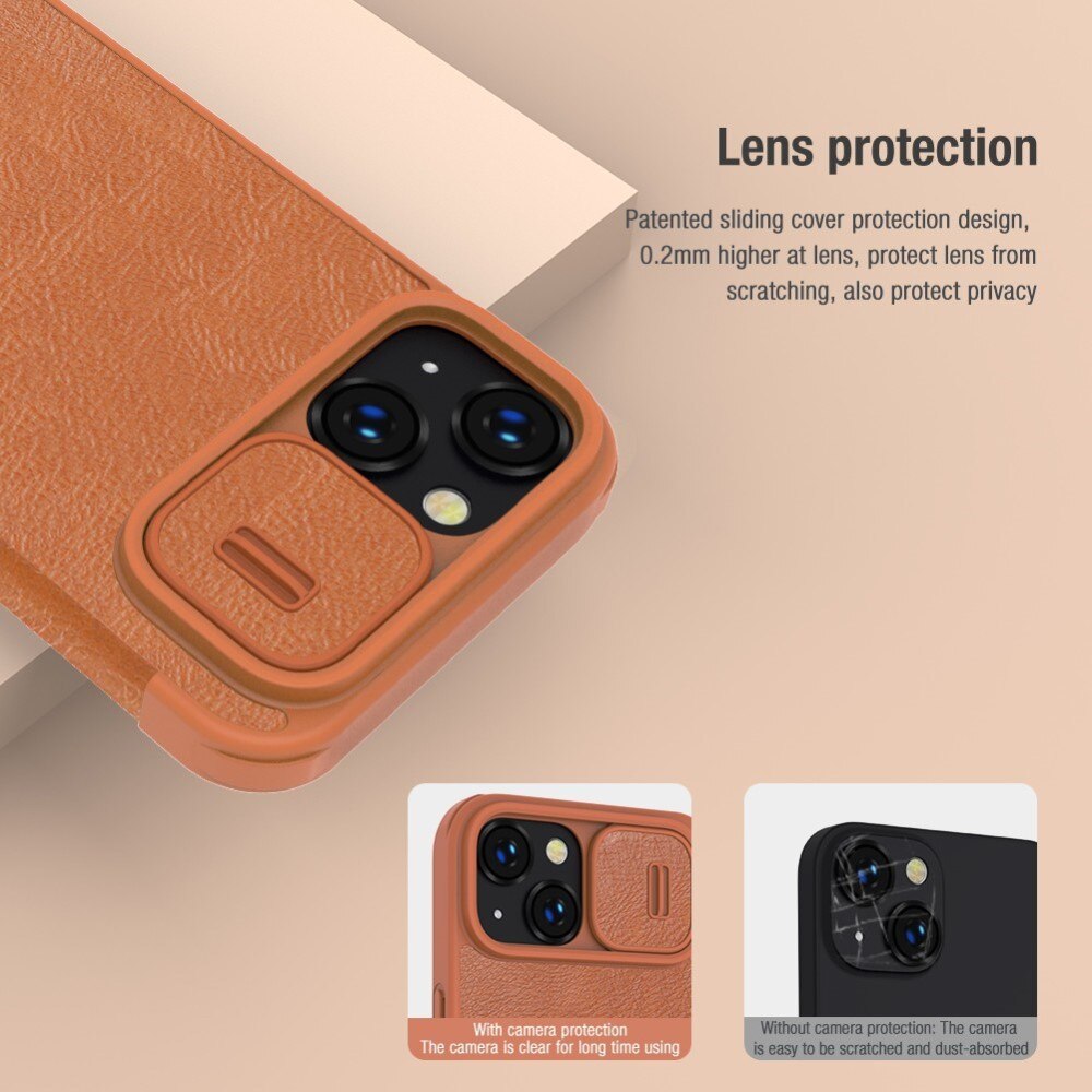 Funda Qin Pro CamShield iPhone 14 Brown