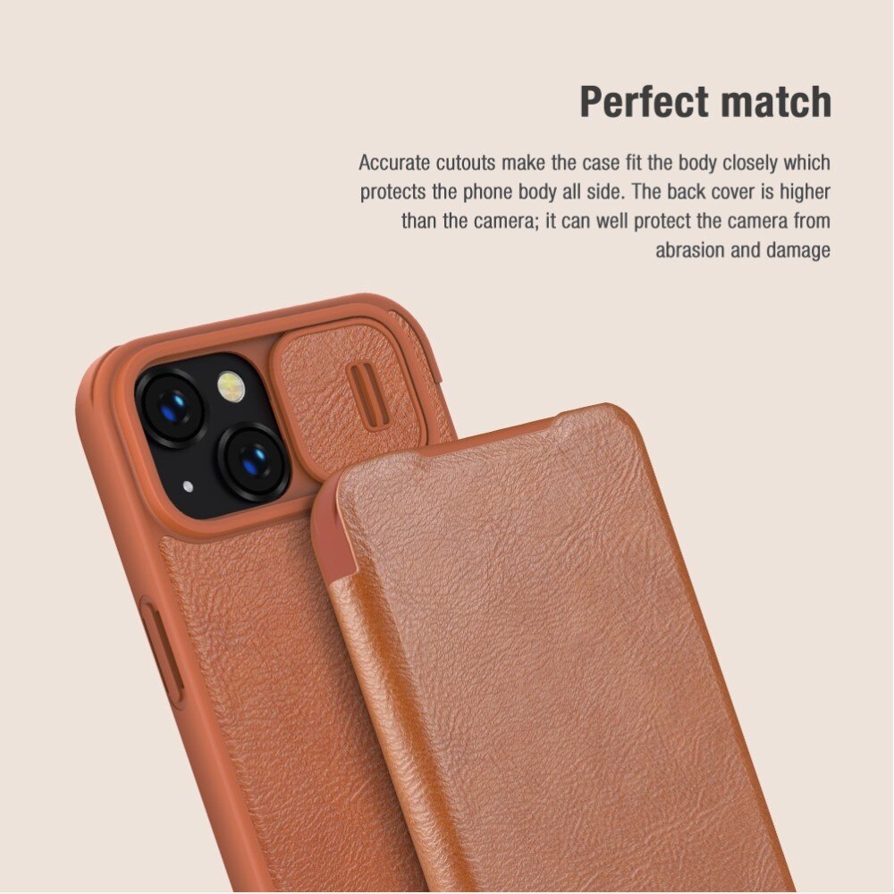 Funda Qin Pro CamShield iPhone 14 Brown