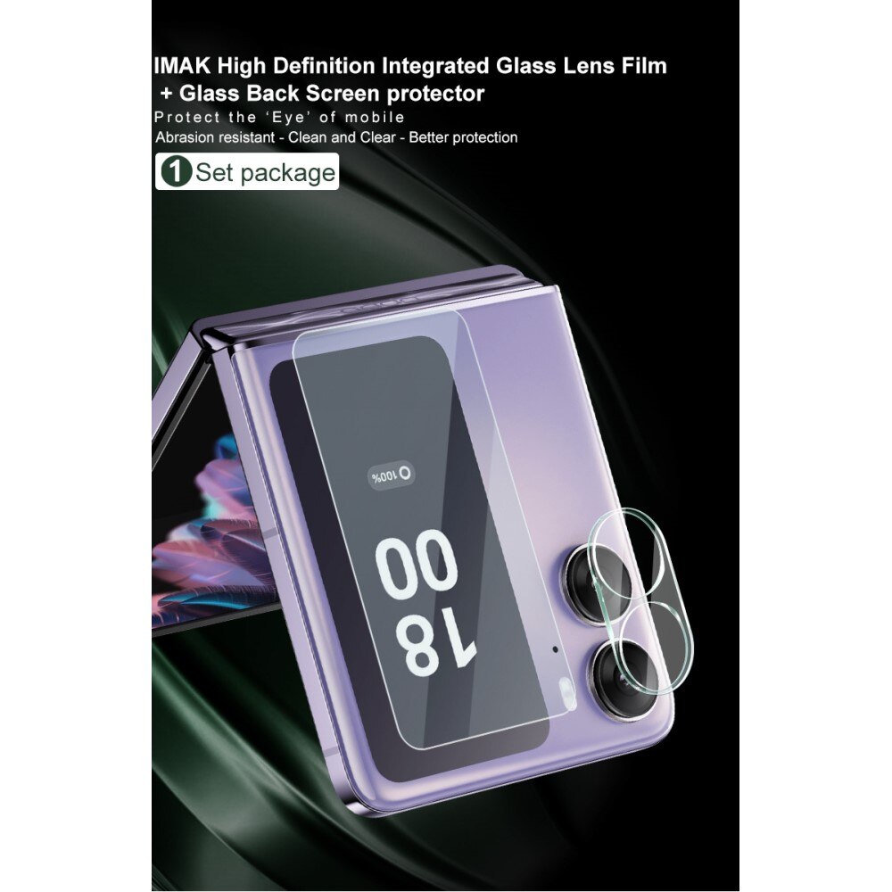 Protector Pantalla Exterior y Cubre objetivo Oppo Find N2 Flip Transparente