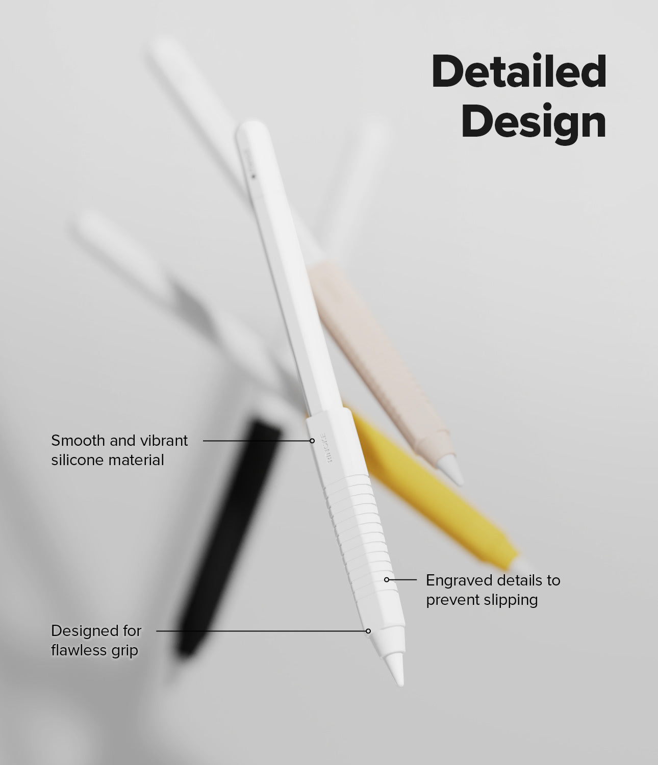 Silicone Grip Holder Apple Pencil blanco