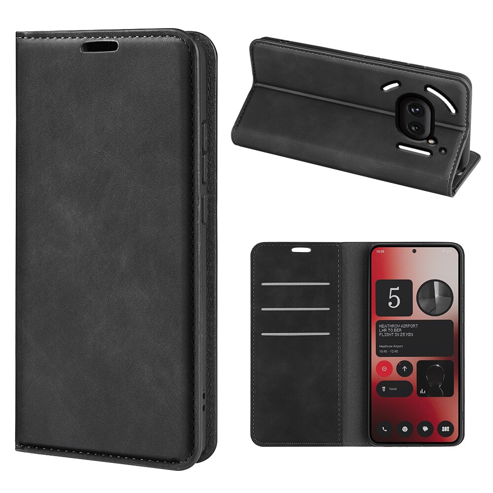 Funda delgada cartera Nothing Phone 2a Negro