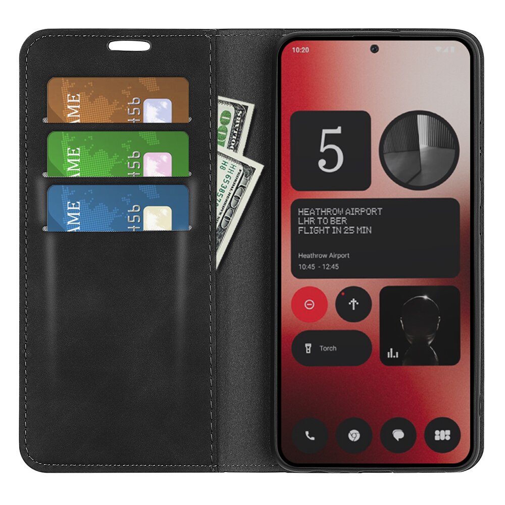 Funda delgada cartera Nothing Phone 2a Negro