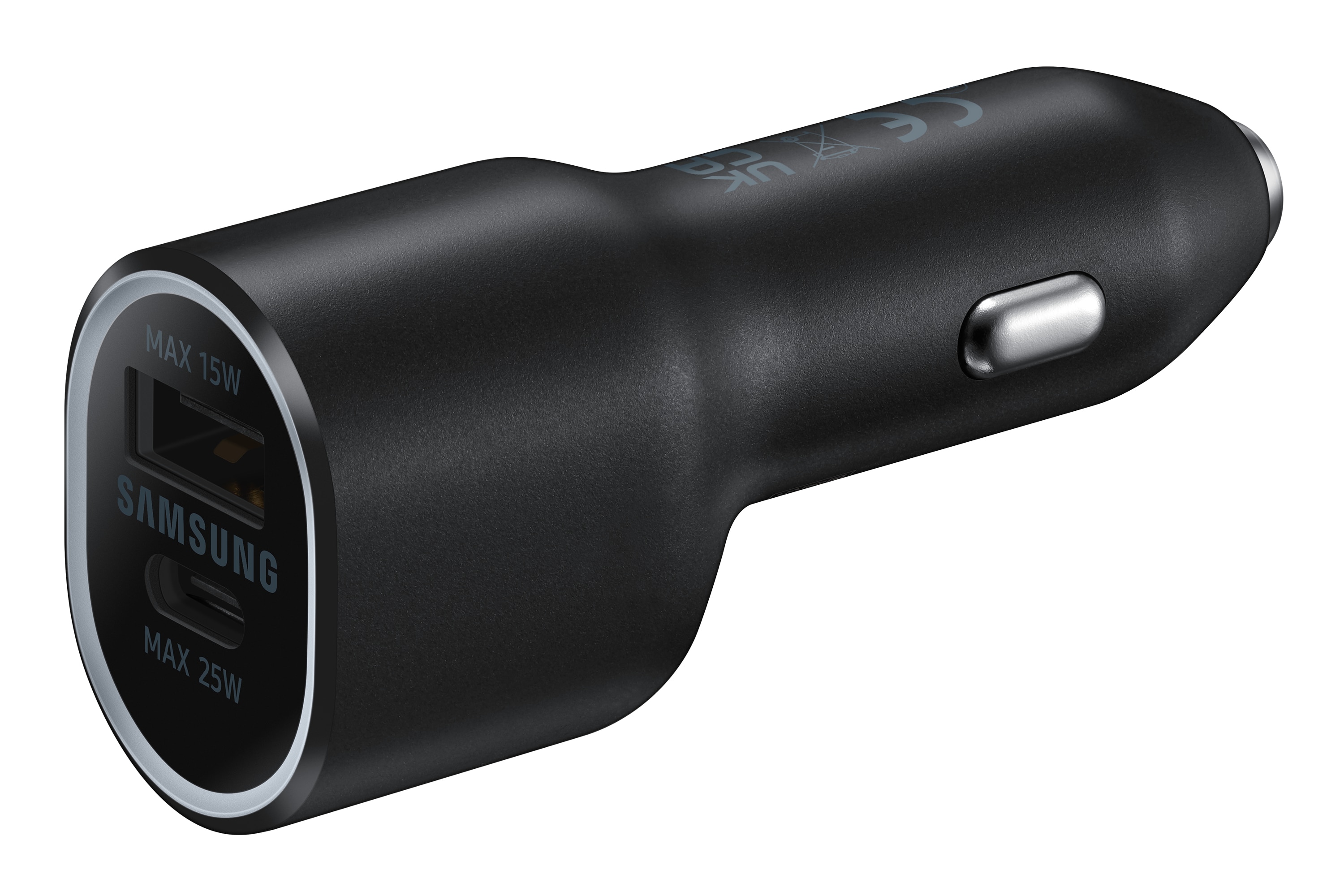 Cargador de coche Duo USB-C + USB-A 40W negro