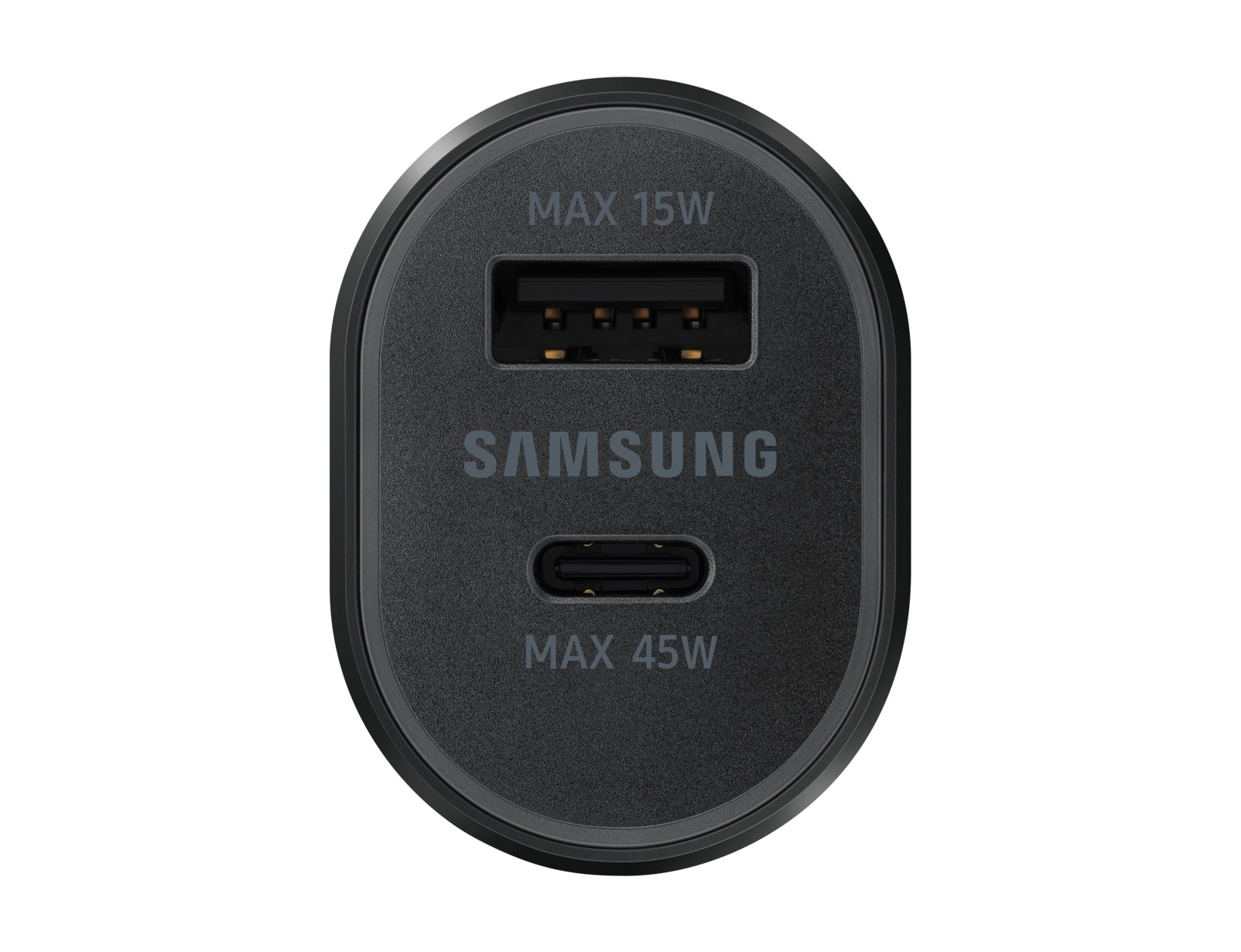 Cargador de coche Super Fast Dual USB-C + USB-A (45W+15W) negro