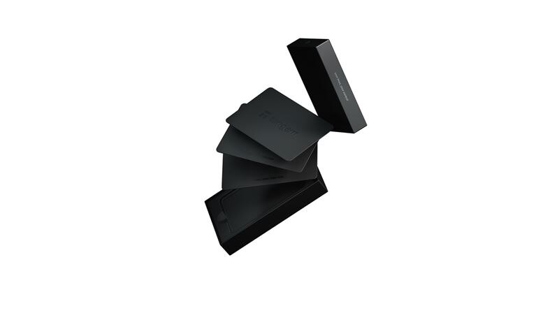 Crypto Hardware Wallet 3 Card set, negro