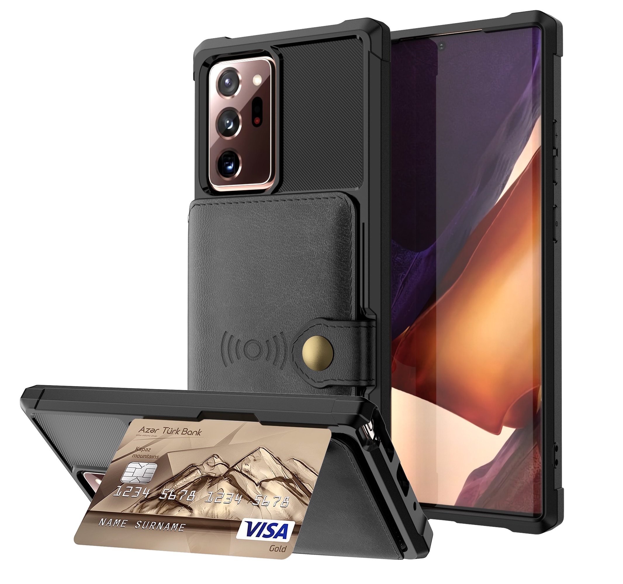 Funda con tarjetero Tough Multi-slot Samsung Galaxy Note 20 Ultra Negro