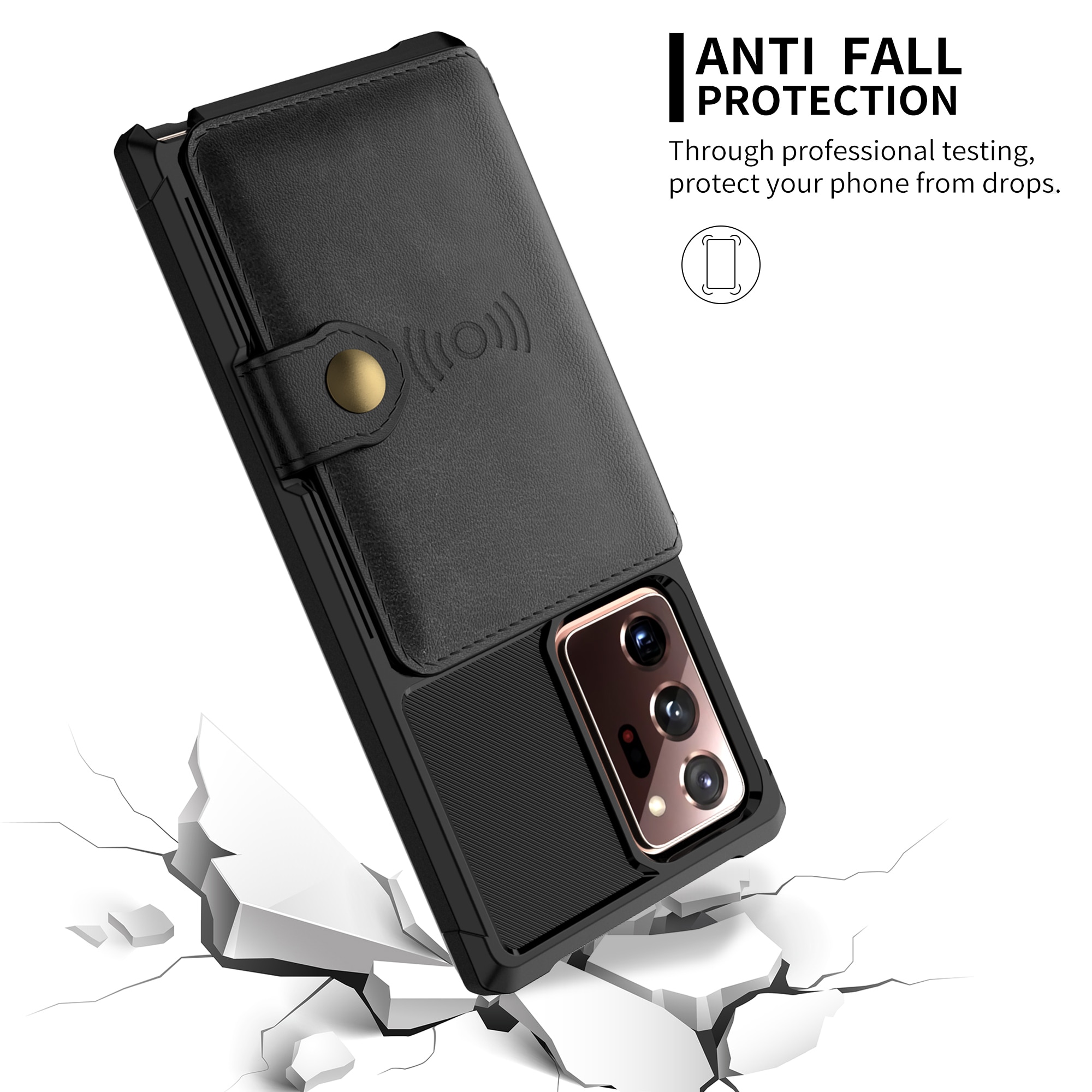 Funda con tarjetero Tough Multi-slot Samsung Galaxy Note 20 Ultra negro