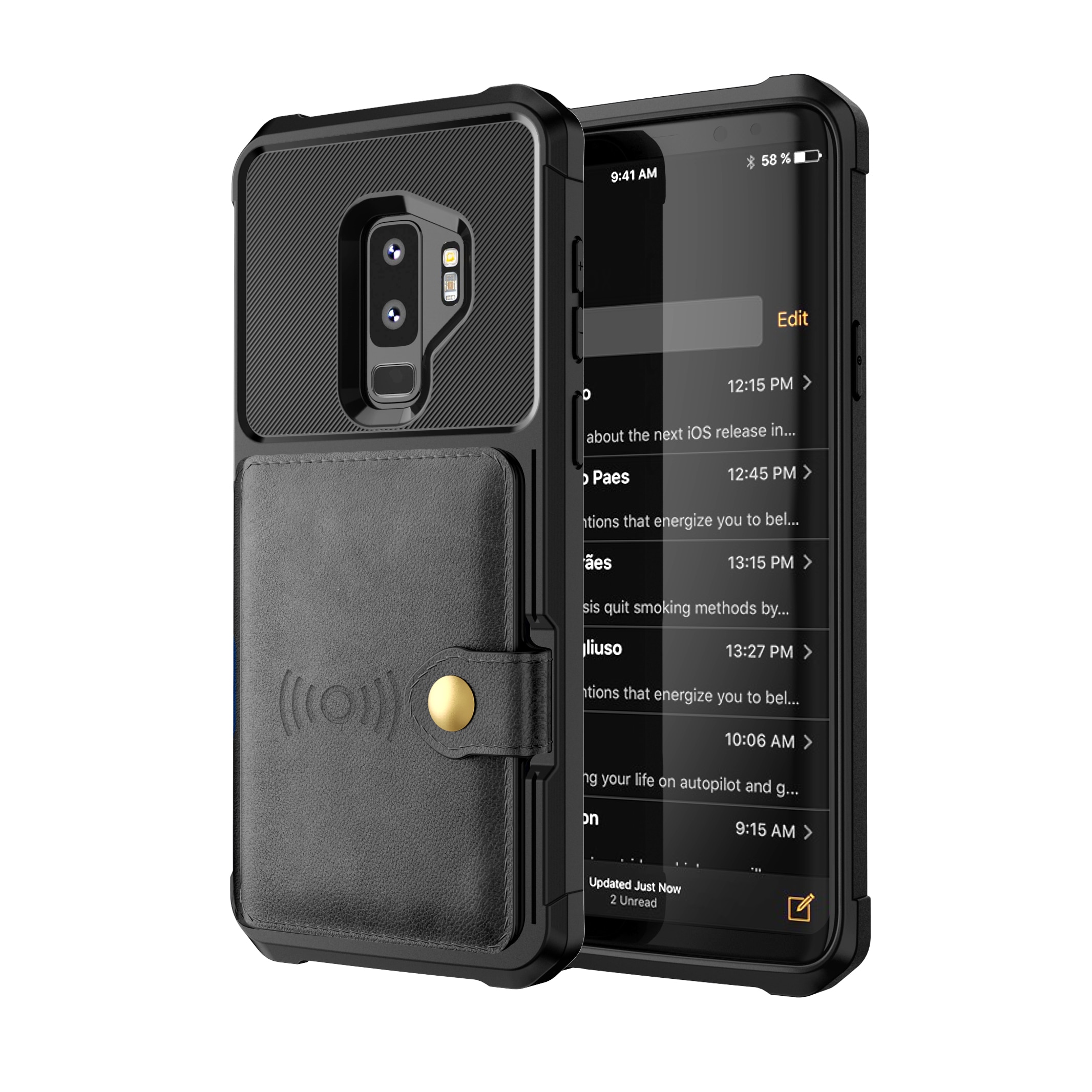 Funda con tarjetero Tough Multi-slot Samsung Galaxy S9 Plus negro