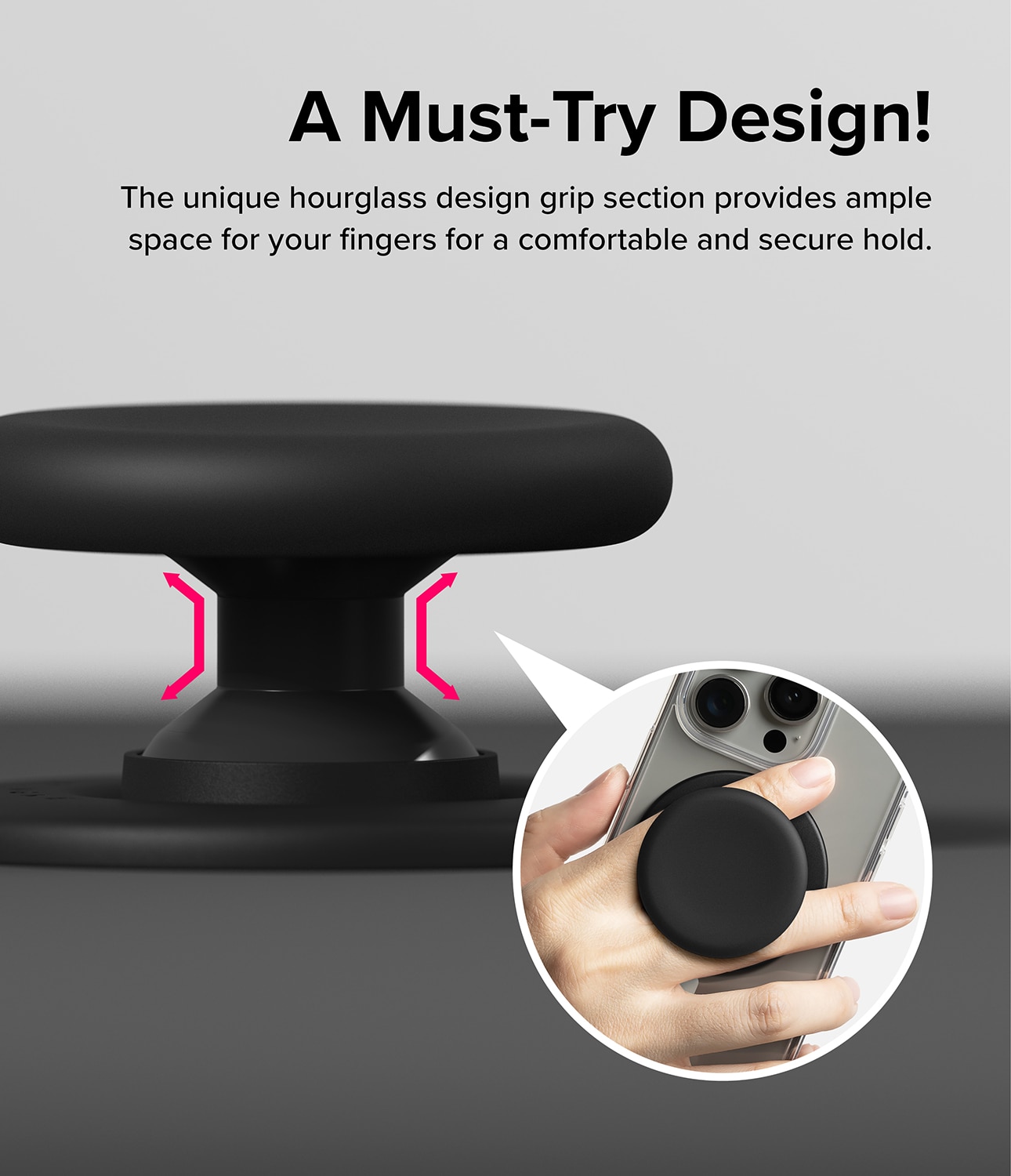 Tok Magnetic Soporte y Agarre para Teléfonos Black