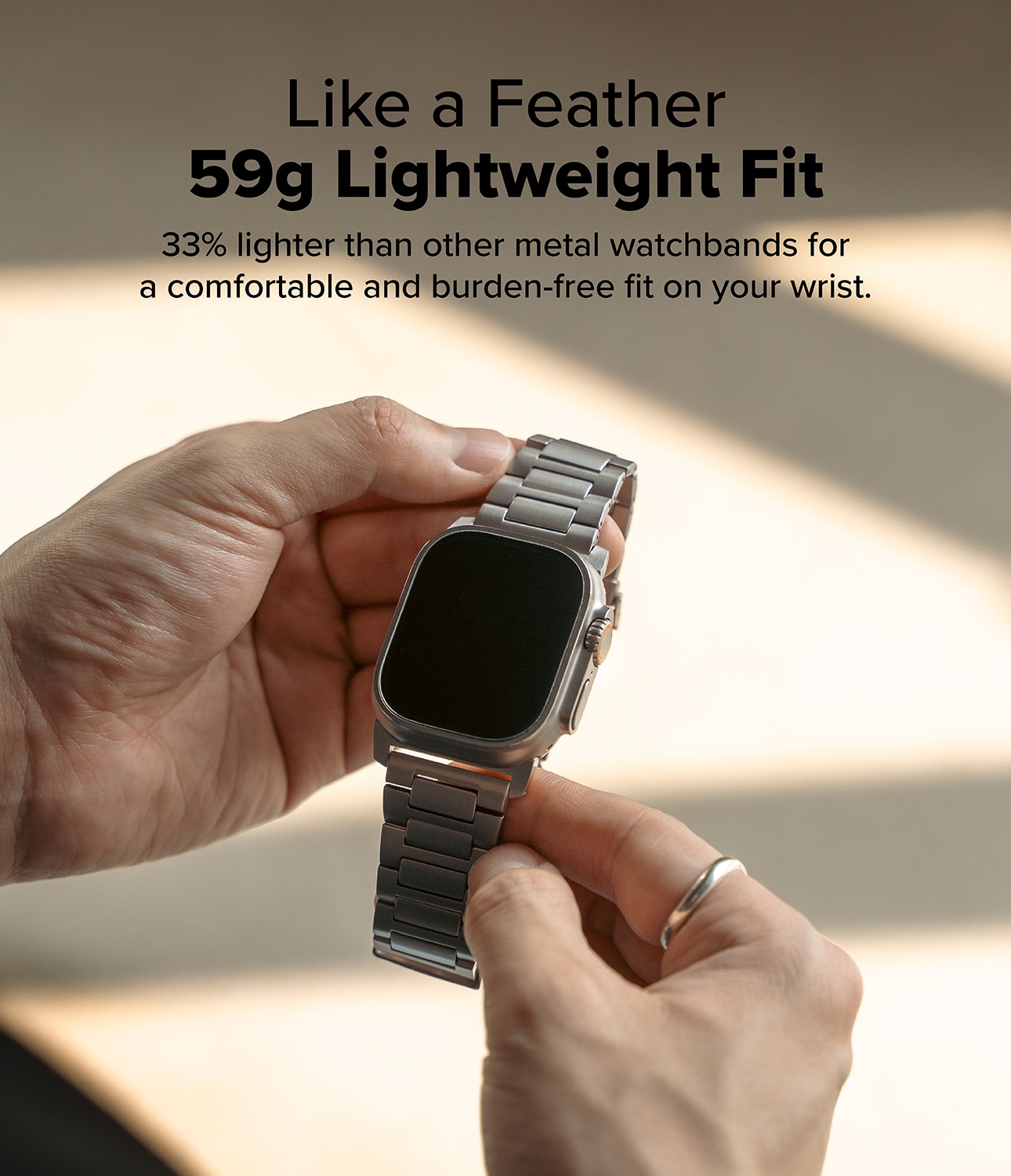 Correa Titanium OneApple Watch Series 4-6 44mm Natural Titanium