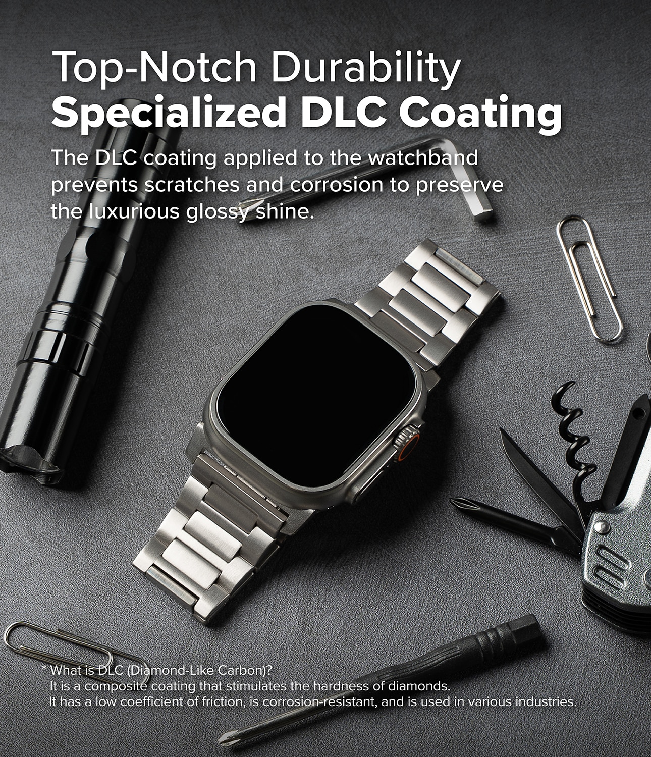 Correa Titanium OneApple Watch Series 4-6 44mm Natural Titanium