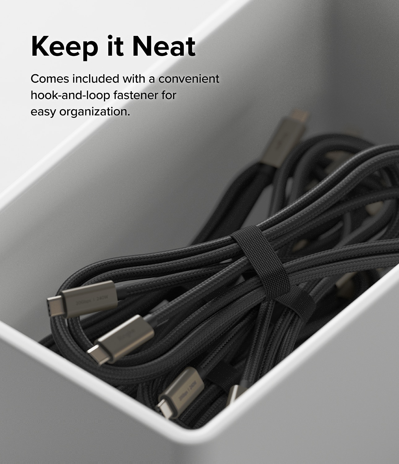 Cable USB-C a USB-C 3.2 Gen 2x2 2 metros 240W, negro
