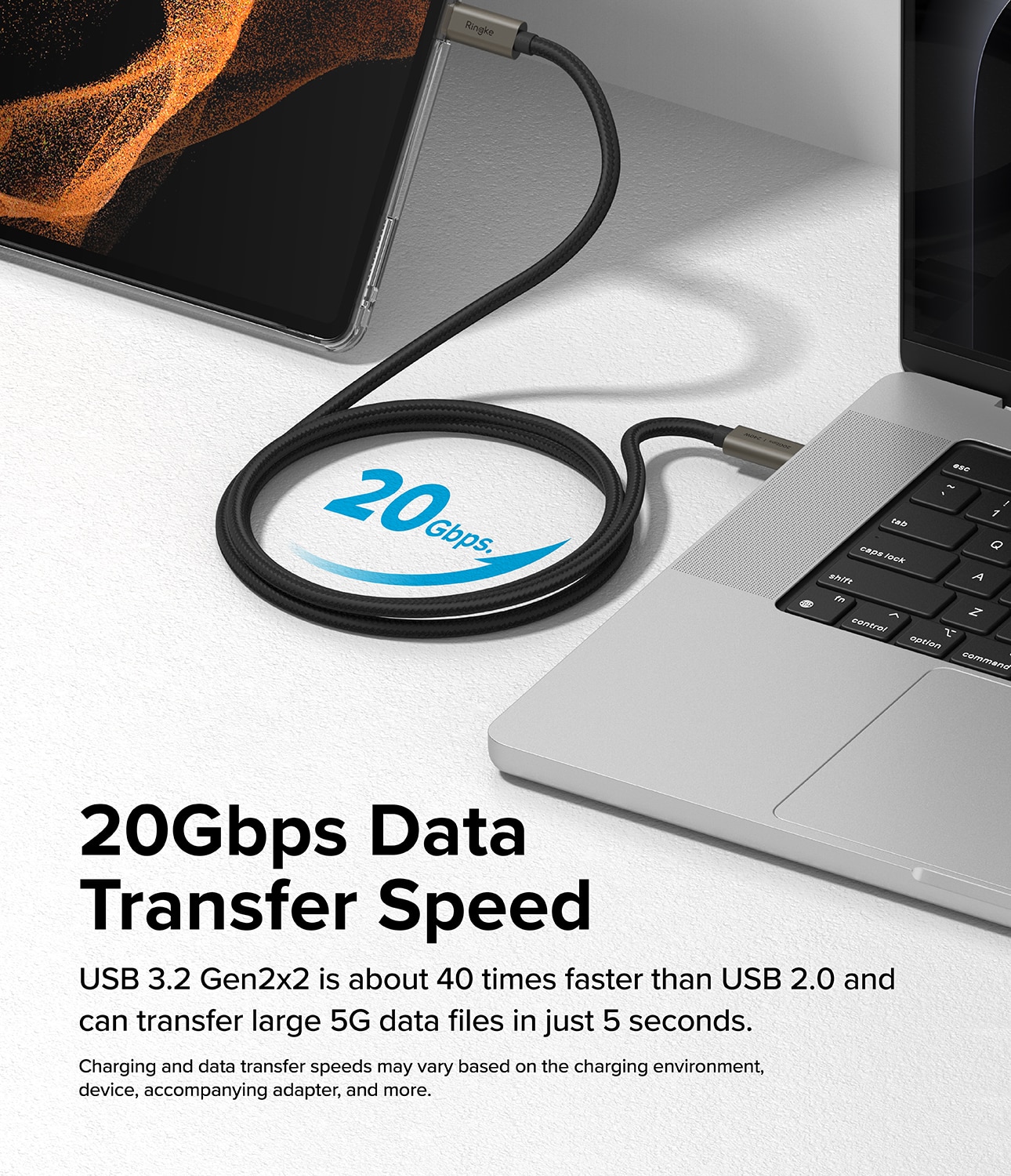 Cable USB-C a USB-C 3.2 Gen 2x2 2 metros 240W, negro