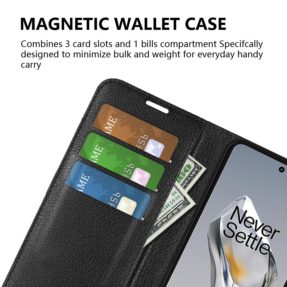 Funda cartera  OnePlus 12 Negro