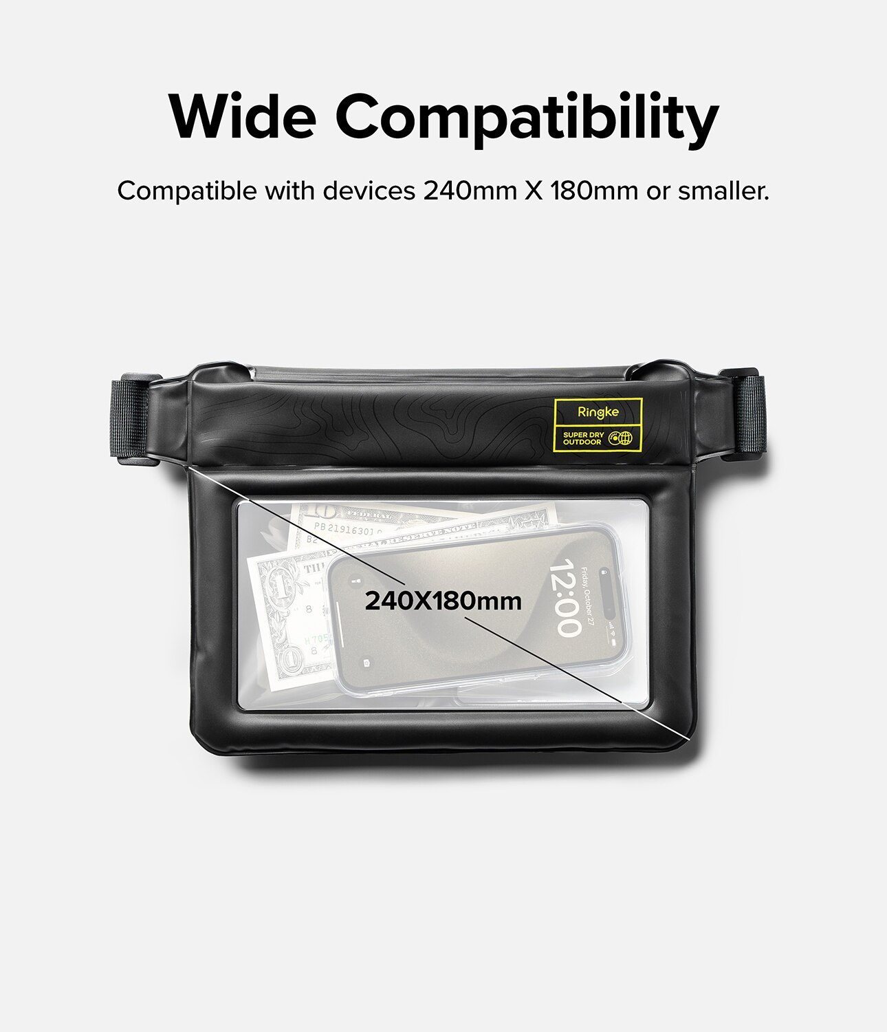 Universal Waterproof Sling Bag Black