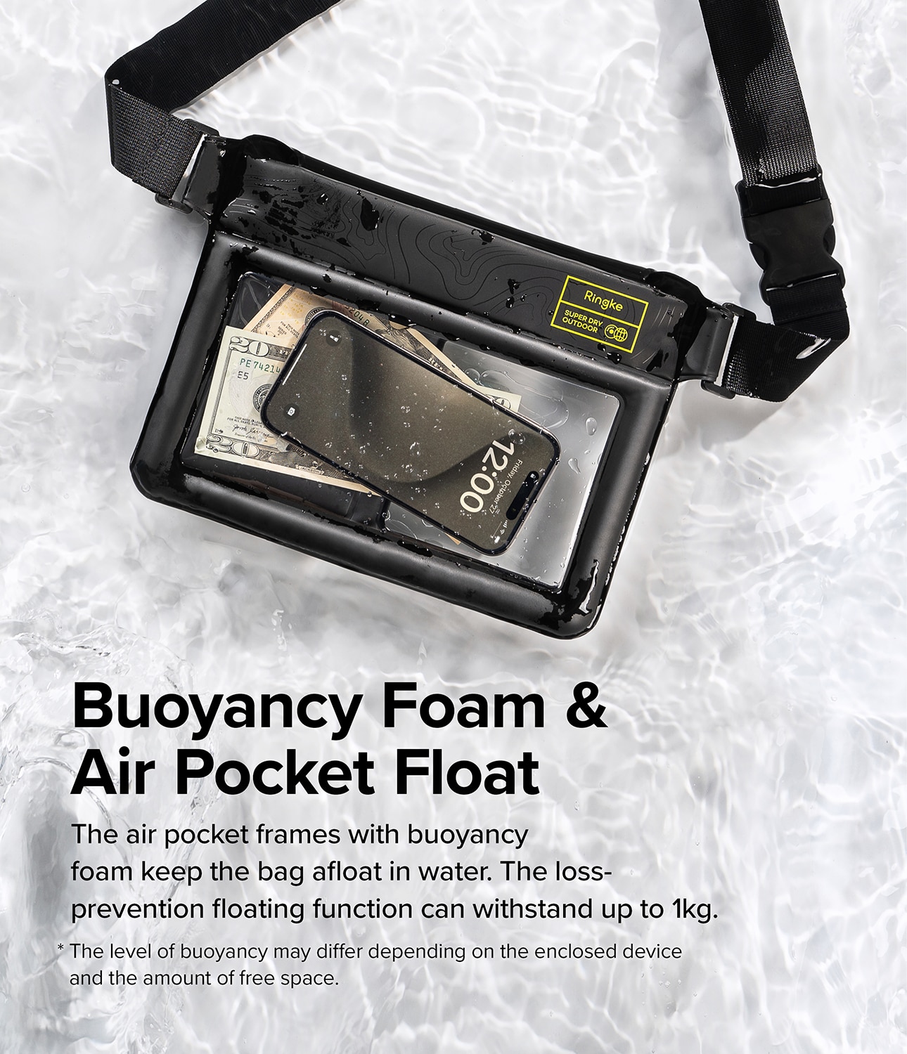Universal Waterproof Sling Bag Black