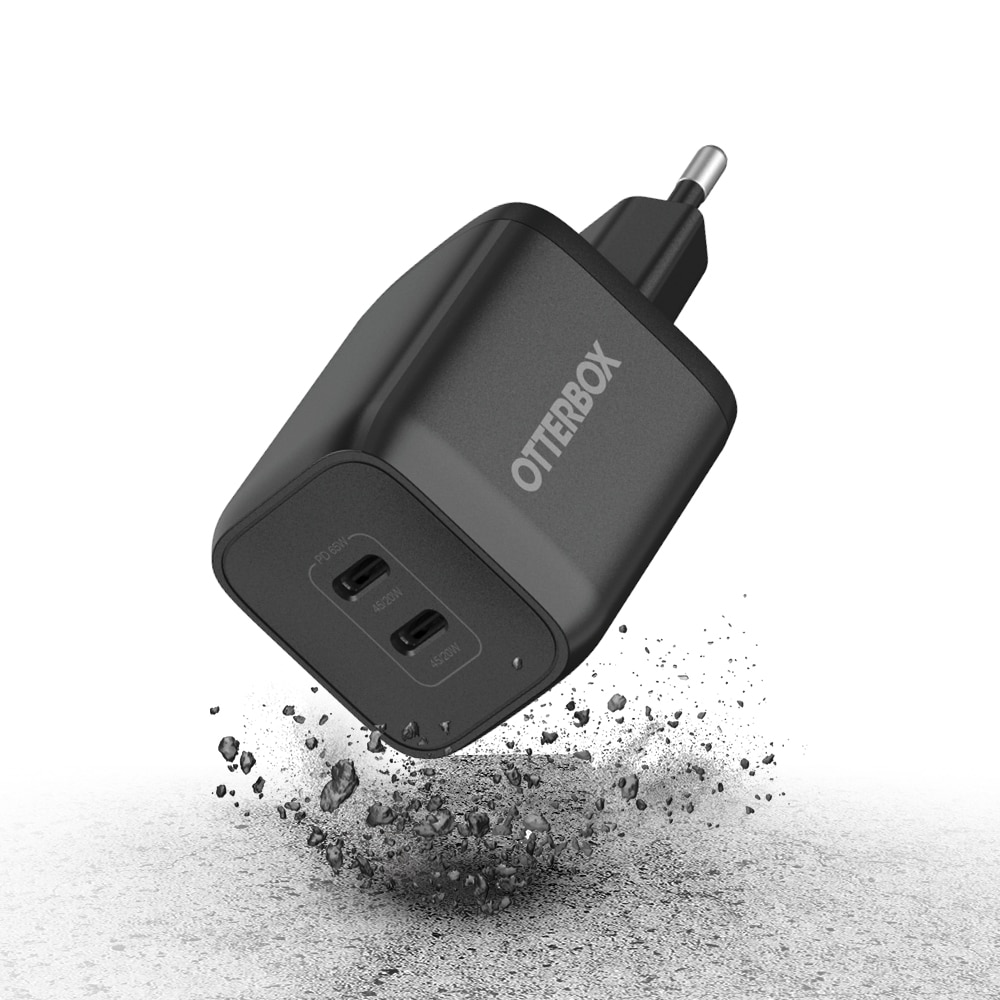 Cargador USB-C Dual Port 65W Black