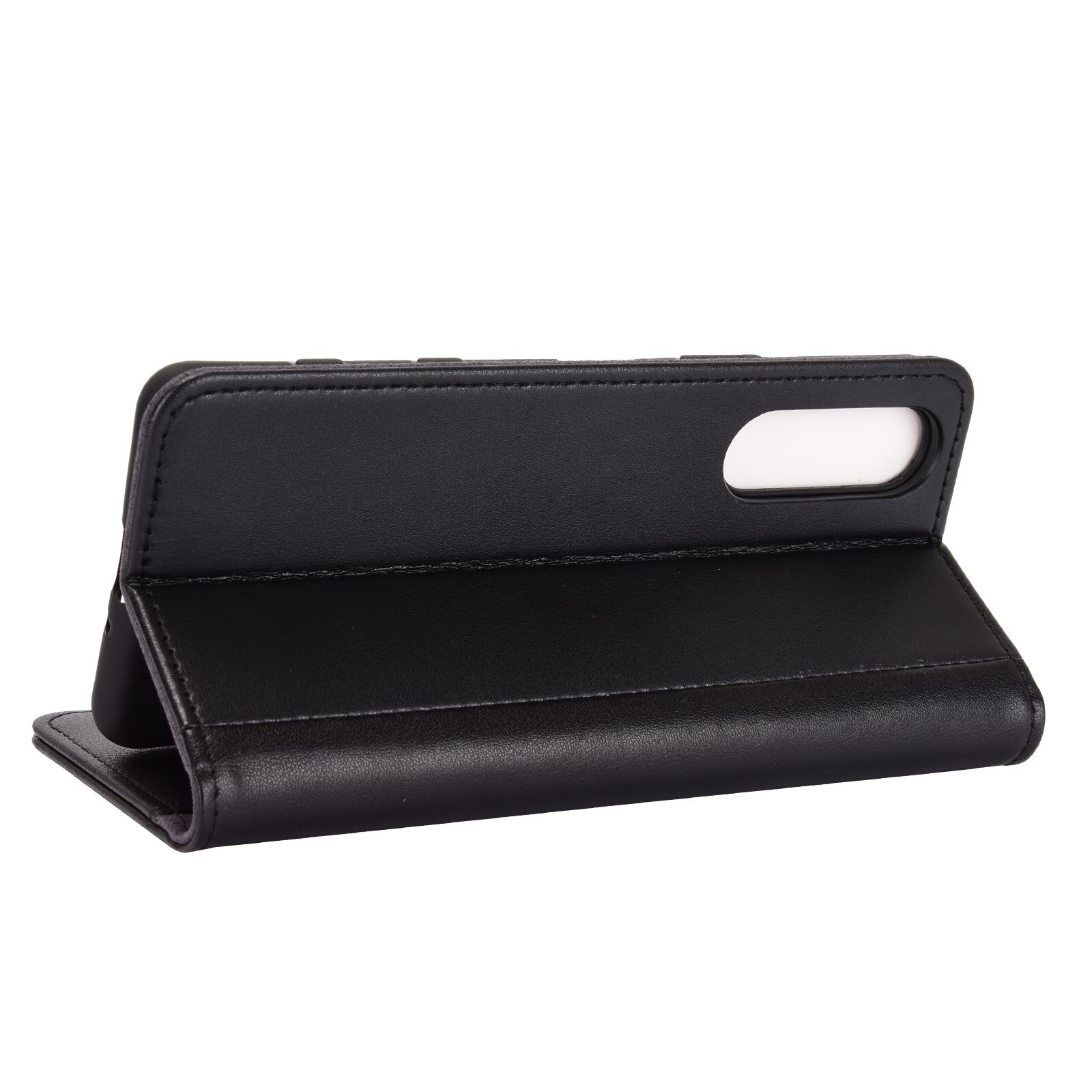 Funda de cuero genuino Sony Xperia 10 II, Negro