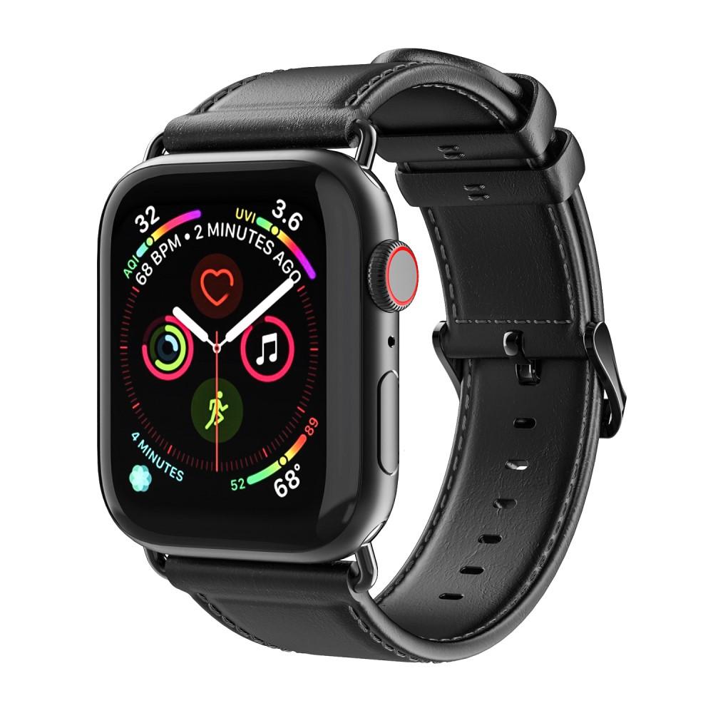 Correa de cuero Apple Watch 45mm Series 8 Black