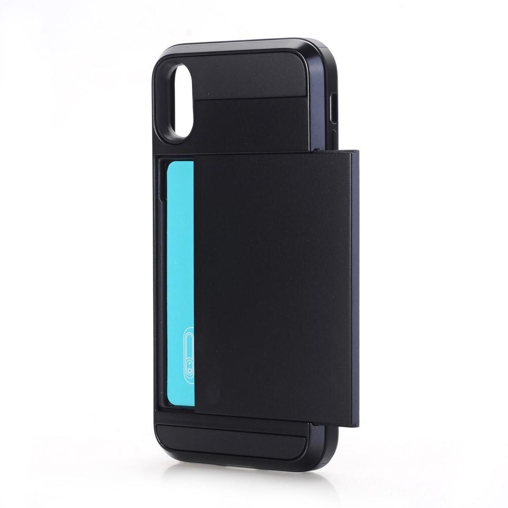 Funda con ranura para tarjetas iPhone X/XS Negro