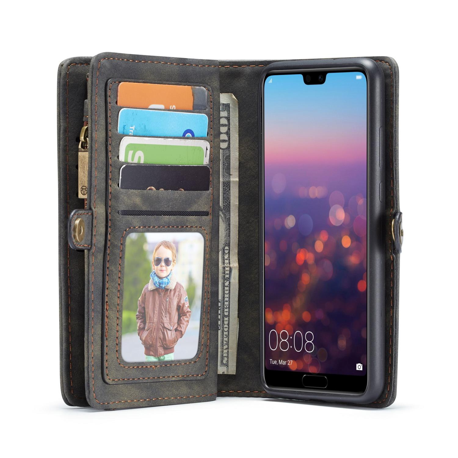 Cartera Multi-Slot Huawei P20 Lite Gris