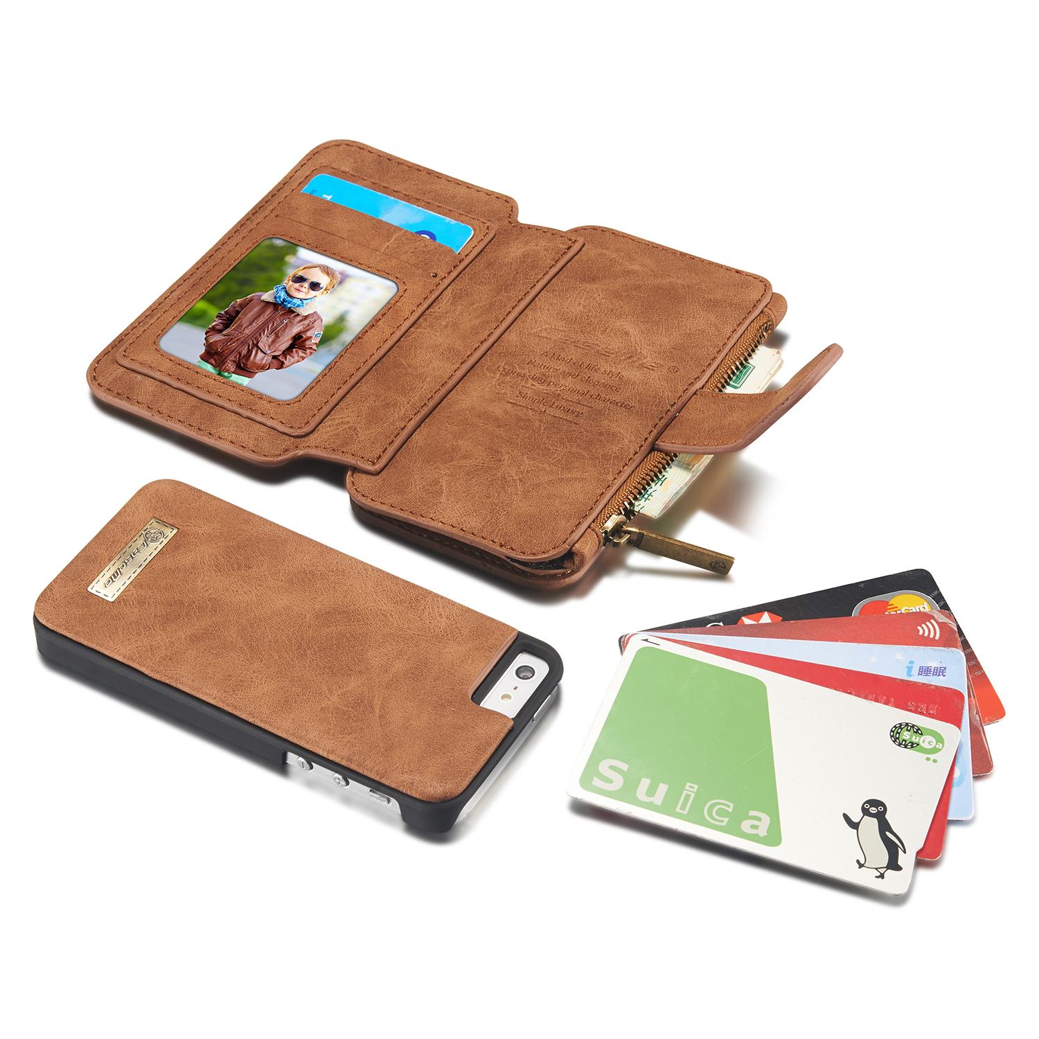 Cartera Multi-Slot Apple iPhone 5/5S/SE Marrón