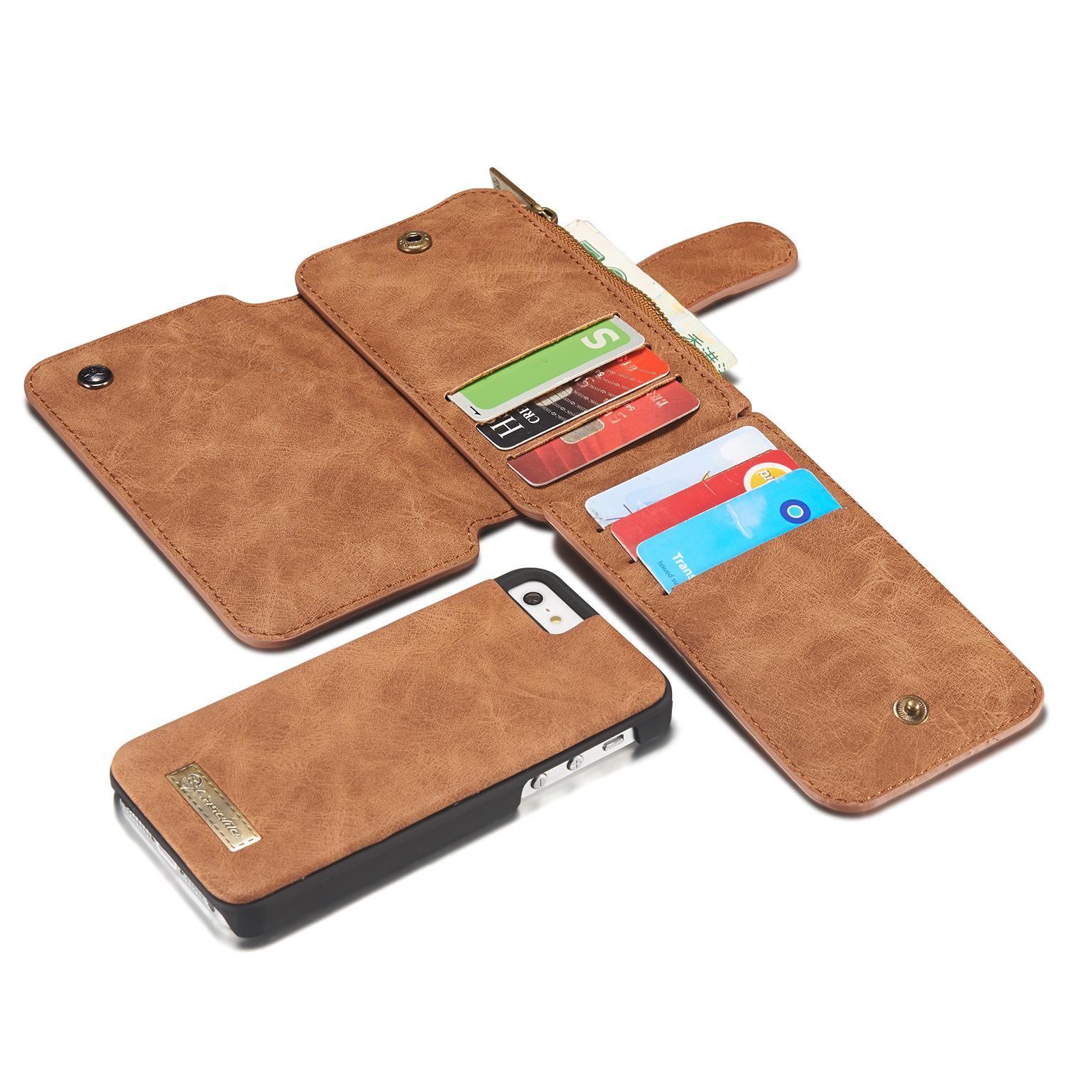 Cartera Multi-Slot Apple iPhone 5/5S/SE Marrón