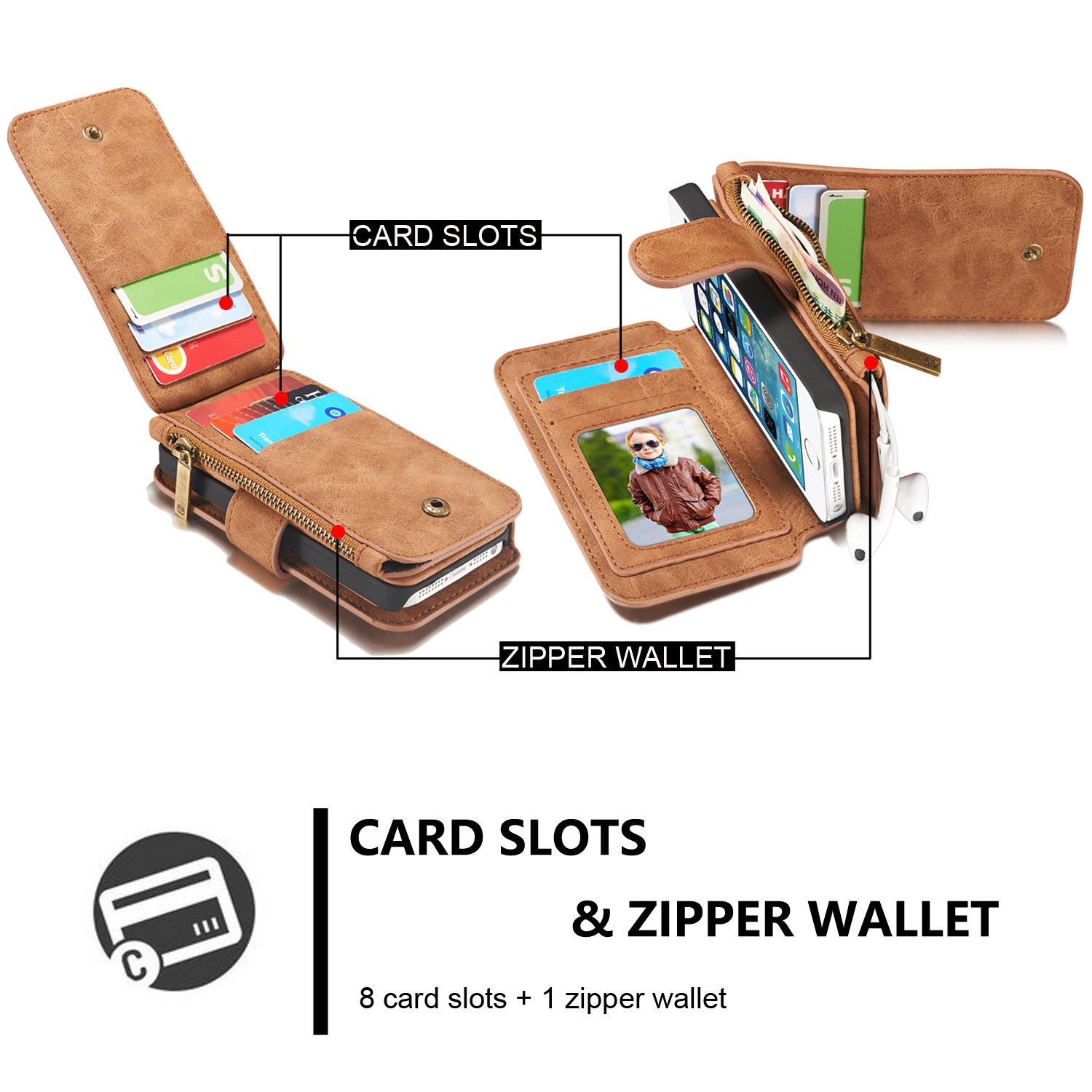 Cartera Multi-Slot Apple iPhone 5/5S/SE Marrón