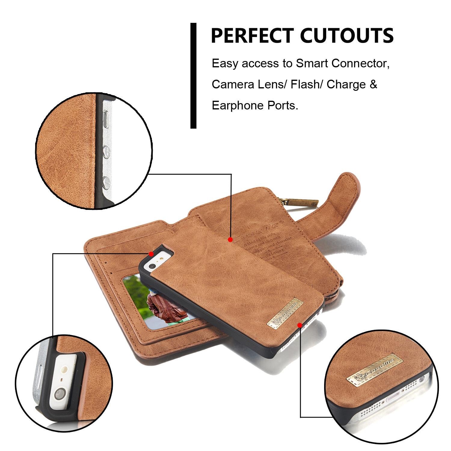 Cartera Multi-Slot Apple iPhone 5/5S/SE Marrón
